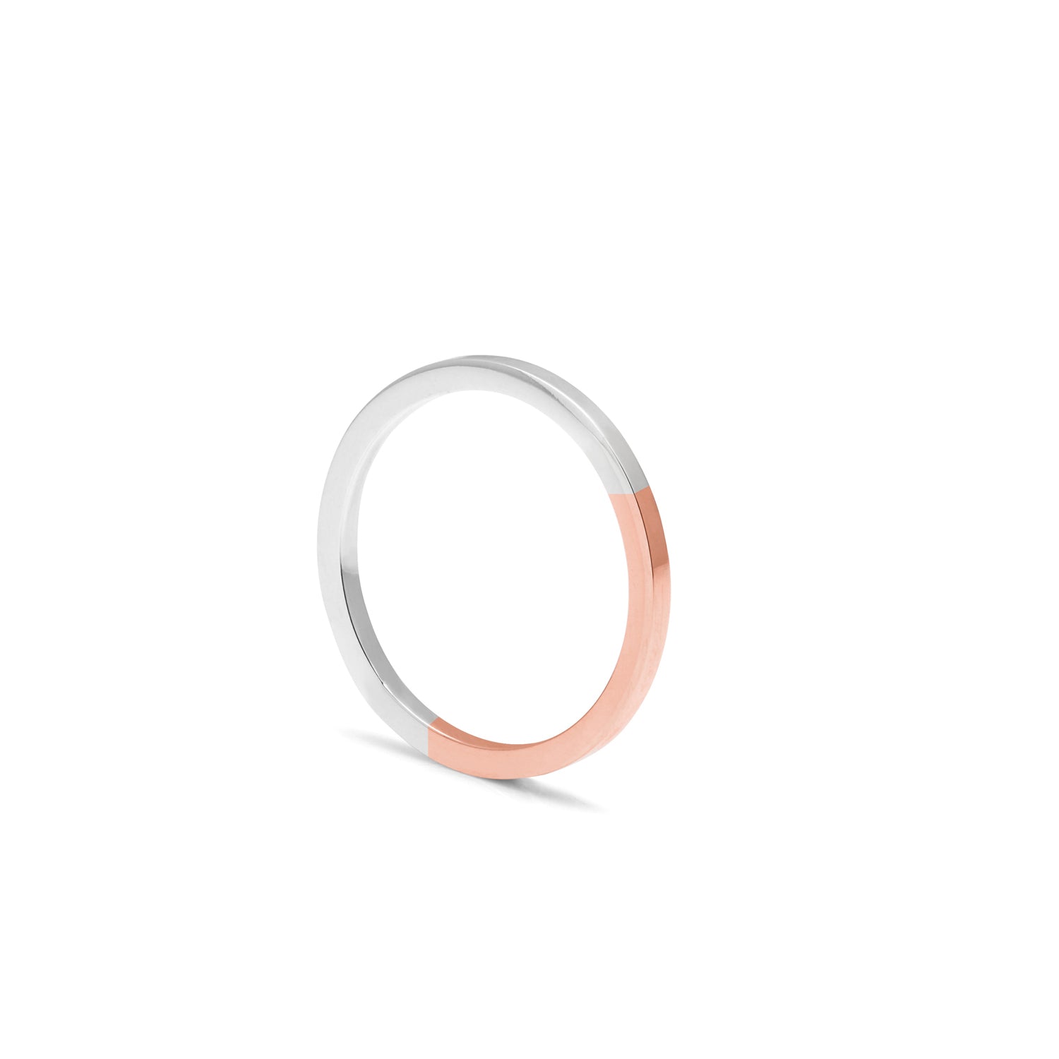 Golden Ratio Square Ring - 9k Rose Gold & Silver