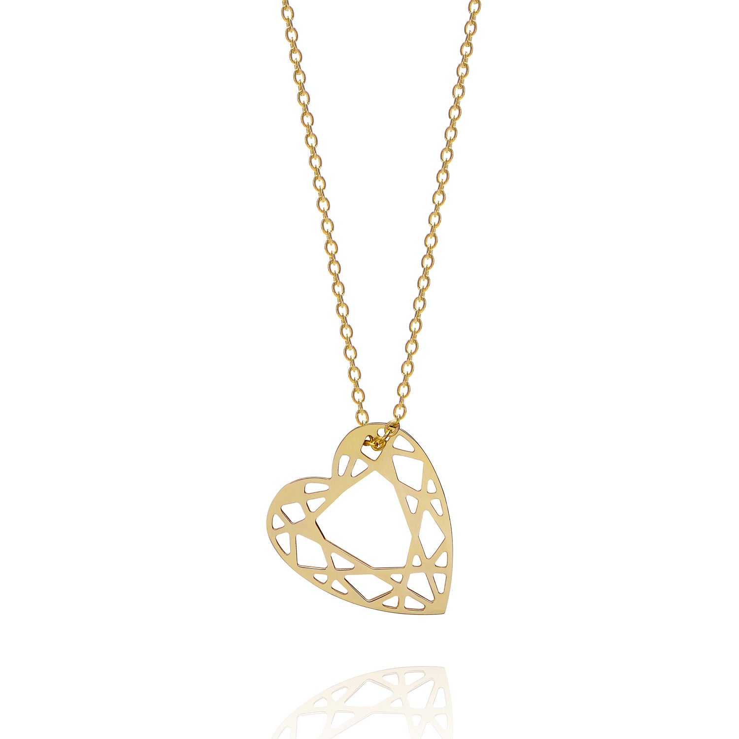 Small Heart Diamond Necklace - Gold - Myia Bonner Jewellery
