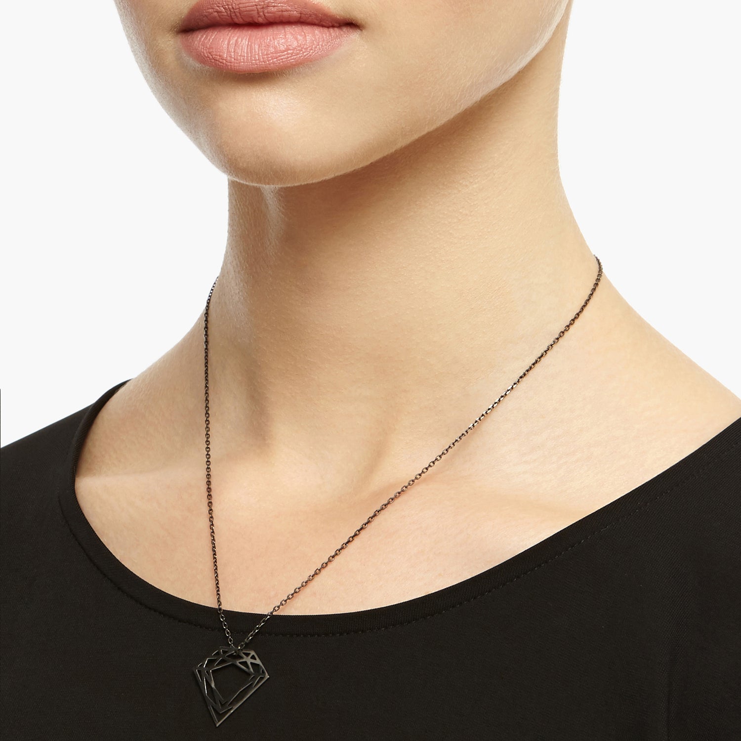 Classic Diamond Necklace - Black - Myia Bonner Jewellery