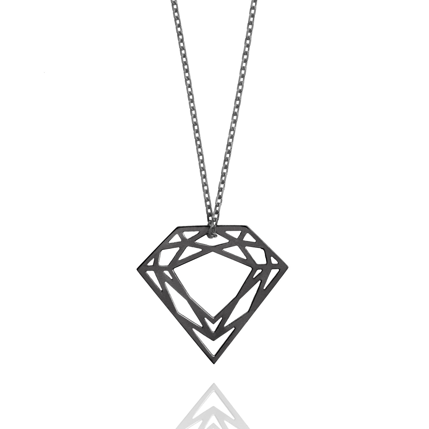Classic Diamond Necklace - Black - Myia Bonner Jewellery