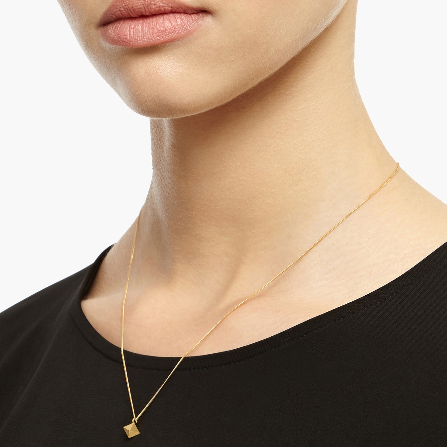 Mini Octahedron Necklace - Gold - Myia Bonner Jewellery