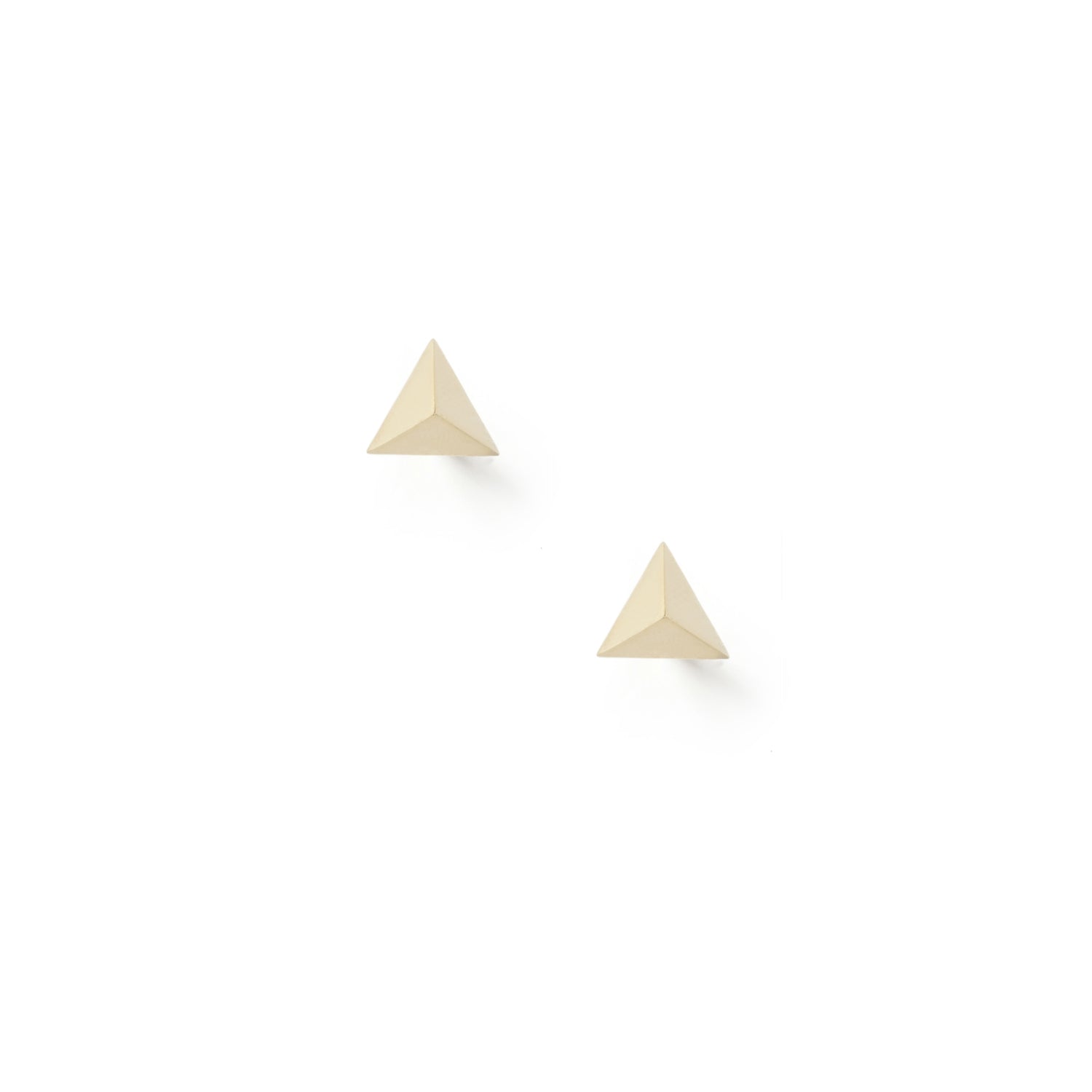 Tetrahedron Stud Earrings - Gold - Myia Bonner Jewellery