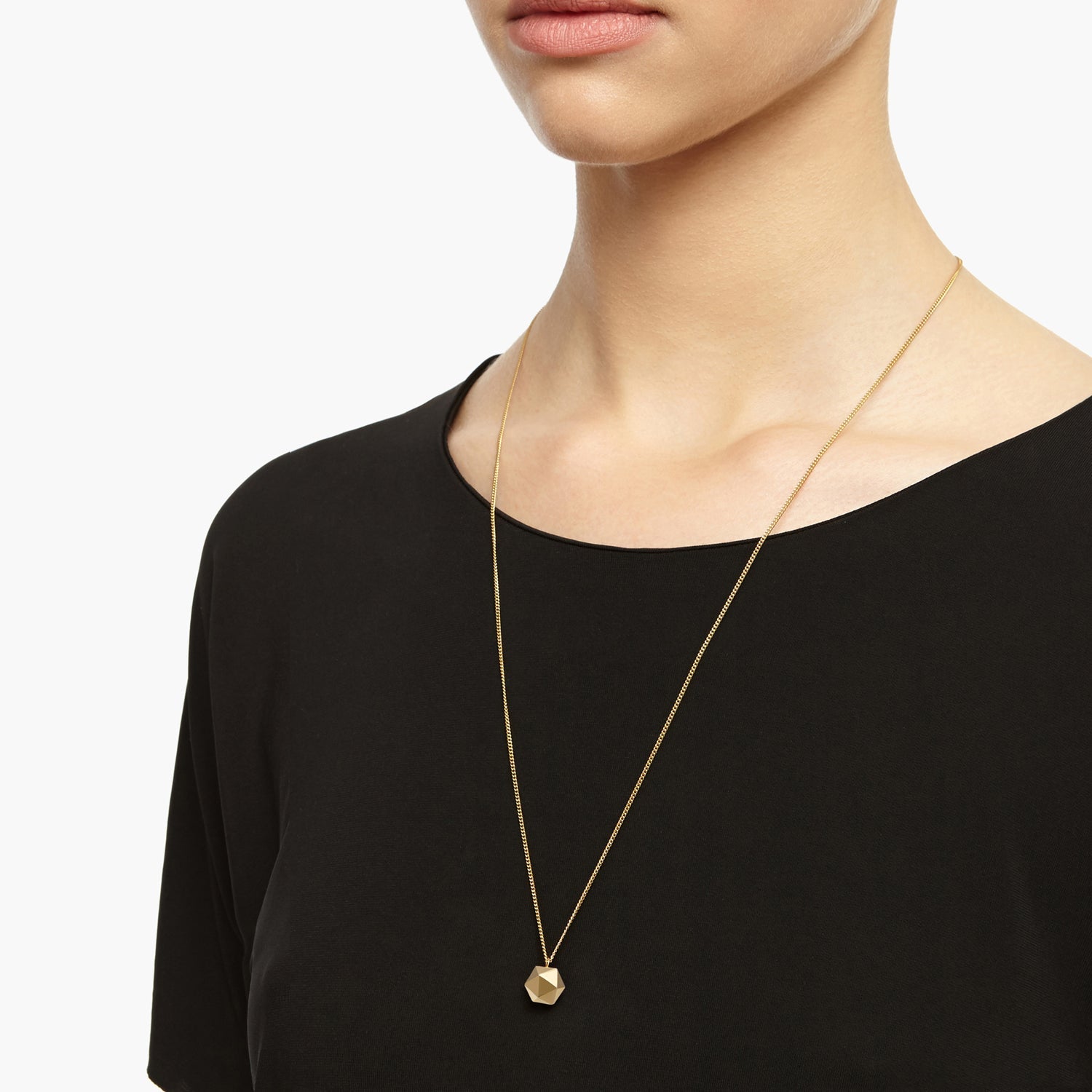 Icosahedron Pendant - Gold - Myia Bonner Jewellery