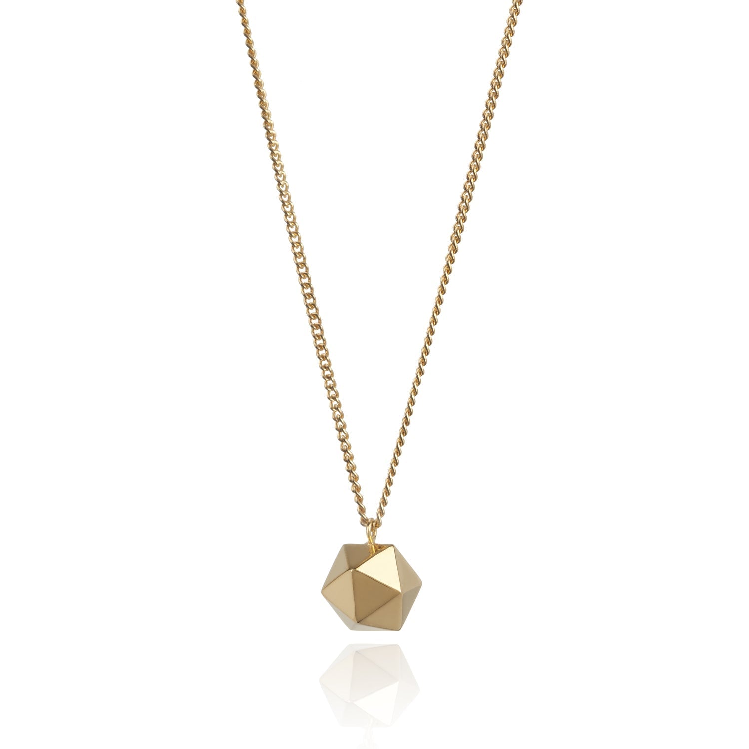 Icosahedron Pendant - Gold - Myia Bonner Jewellery