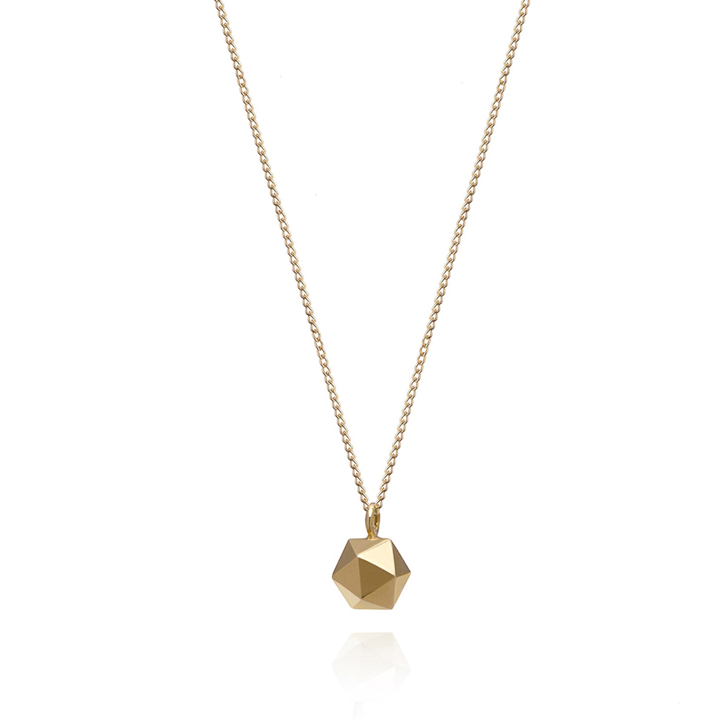 Mini Icosahedron Necklace - Gold - Myia Bonner Jewellery