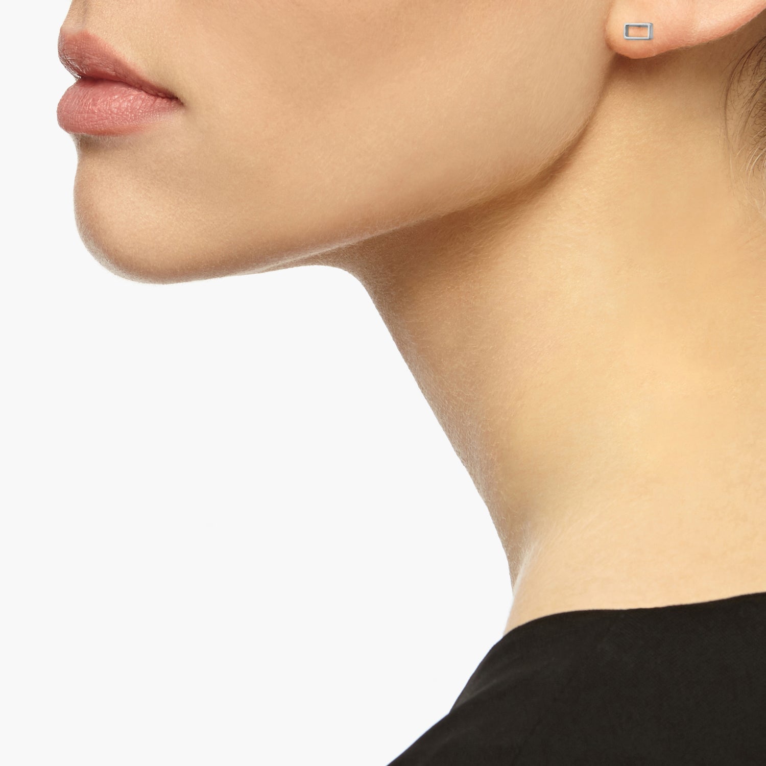 Horizontal Oblong Stud Earrings - Silver - Myia Bonner Jewellery