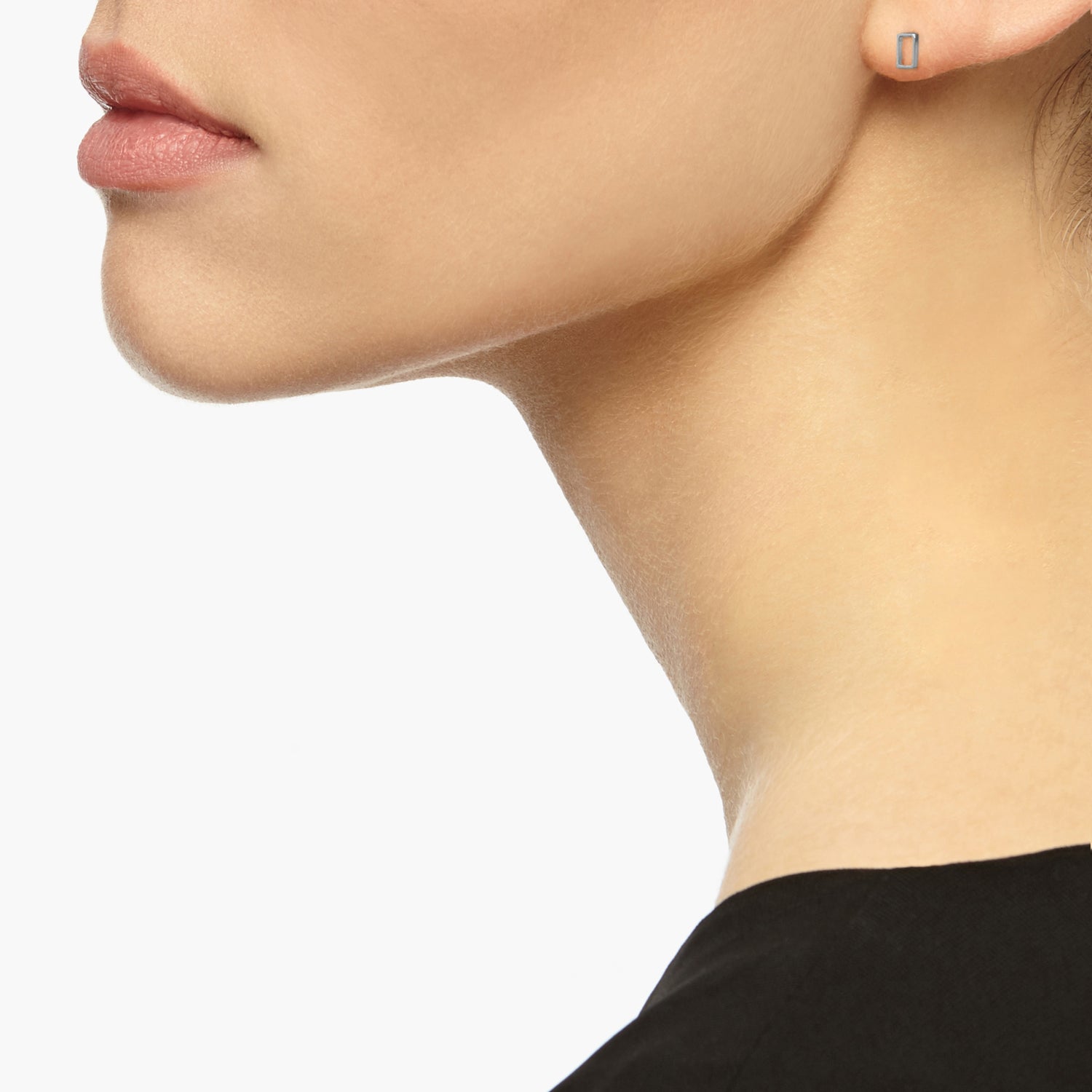 Horizontal Oblong Stud Earrings - Silver - Myia Bonner Jewellery
