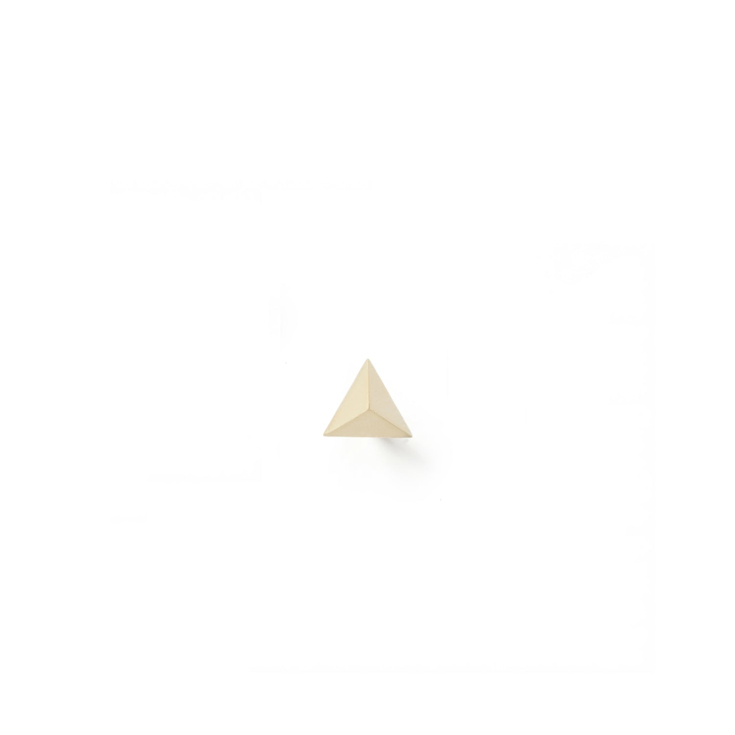 Single Tetrahedron Stud Earring - 9k Yellow Gold