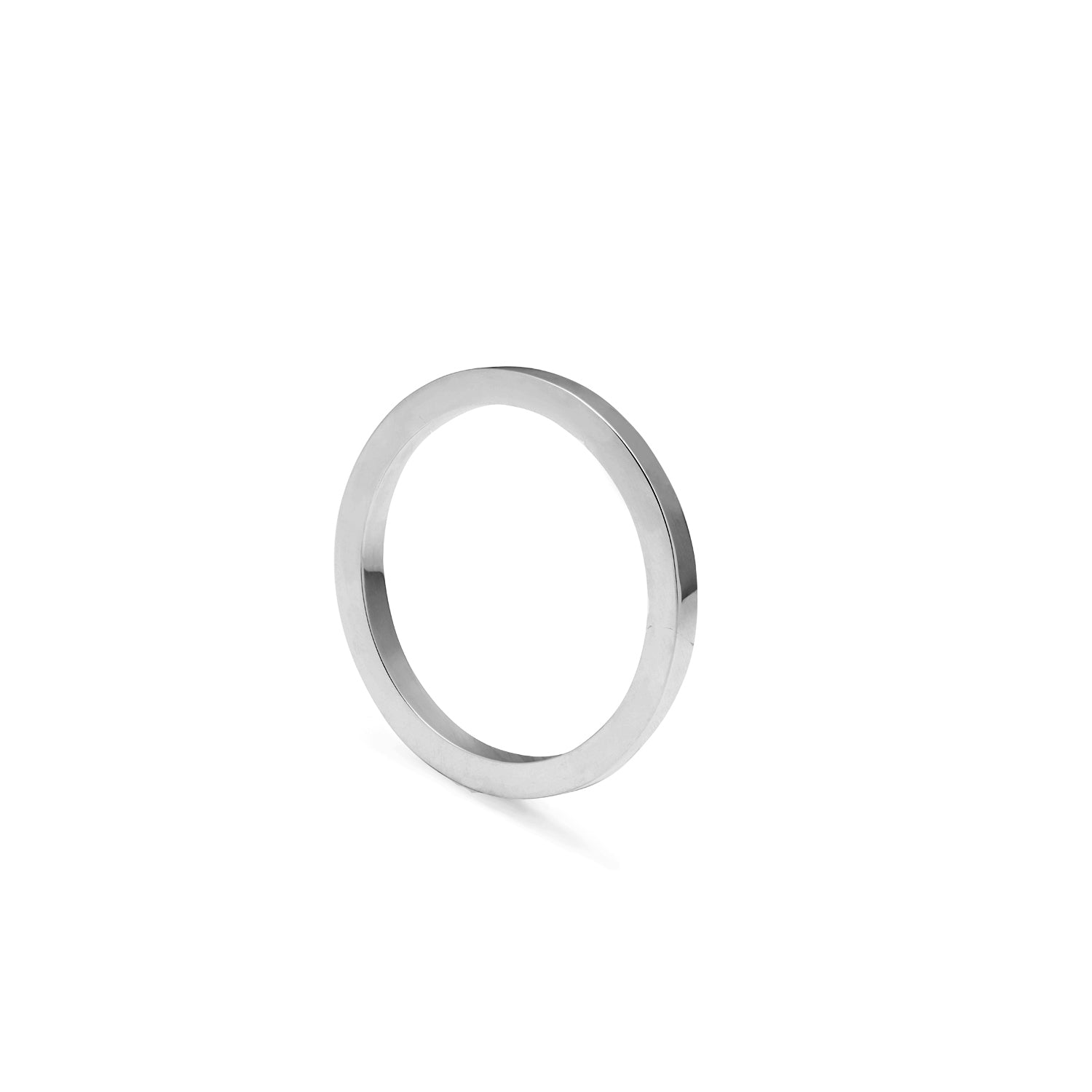 Square Band 2mm- 18K White Gold