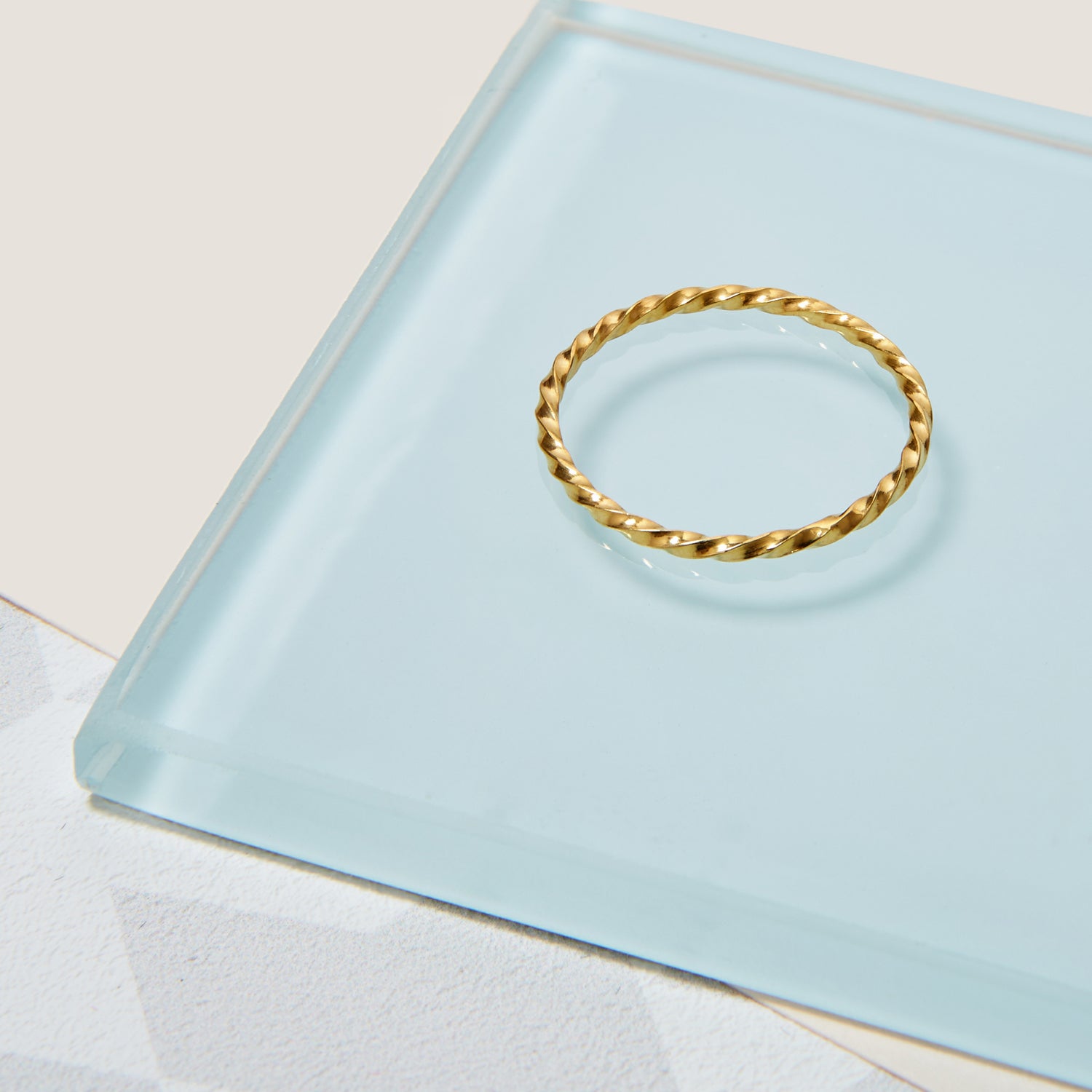 Skinny Twist Ring - 18k Yellow Gold - Myia Bonner Jewellery