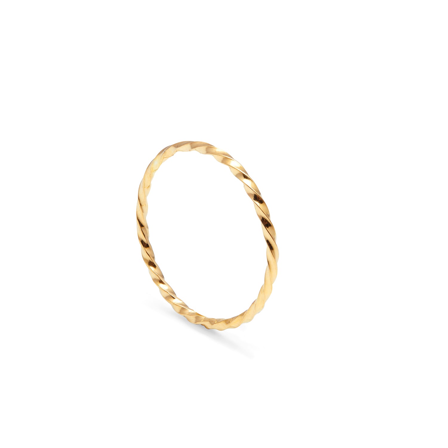Skinny Twist Ring - 9k Yellow Gold - Myia Bonner Jewellery