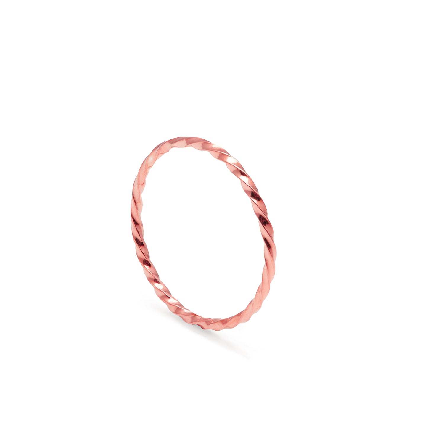 Skinny Twist Ring - 9k Rose Gold - Myia Bonner Jewellery