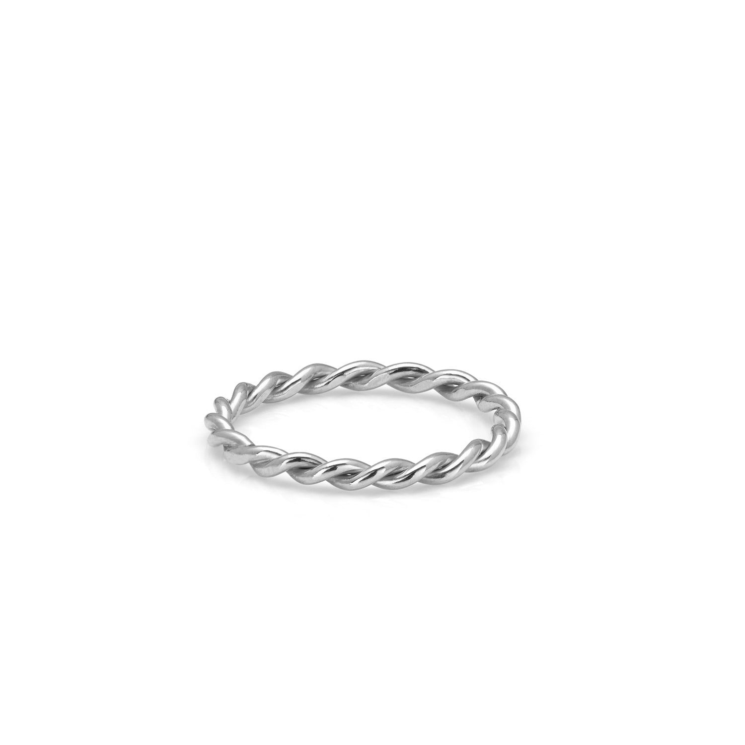 Twisted Ring - 9k White Gold