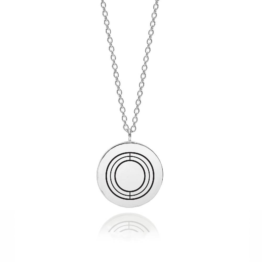 Facett Initial O Pendant - Silver - Myia Bonner Jewellery