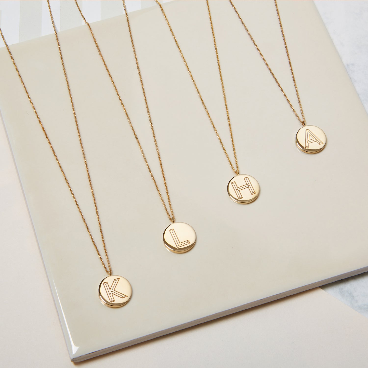 9k Gold Personalised Necklaces