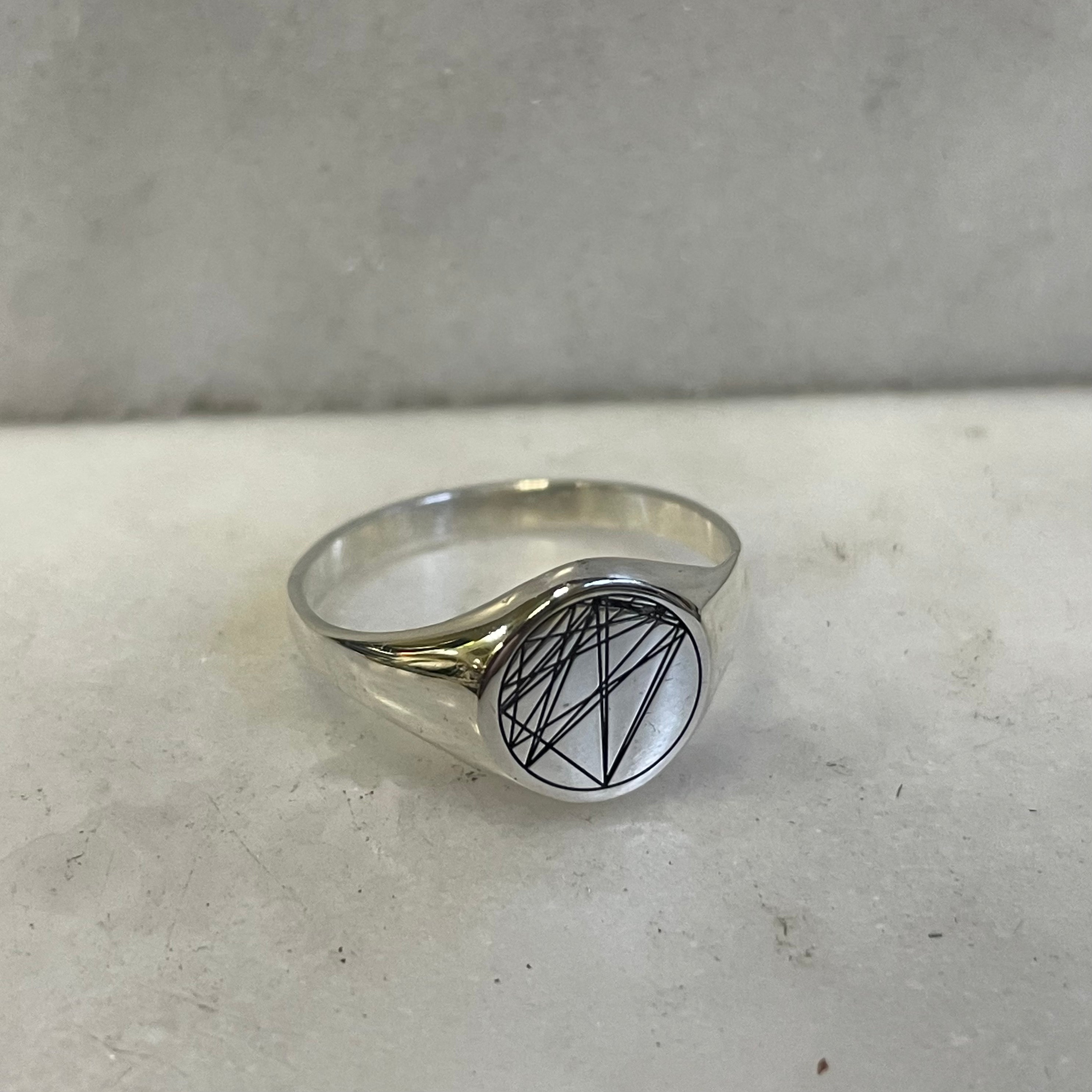 Chart Signet Ring - Silver