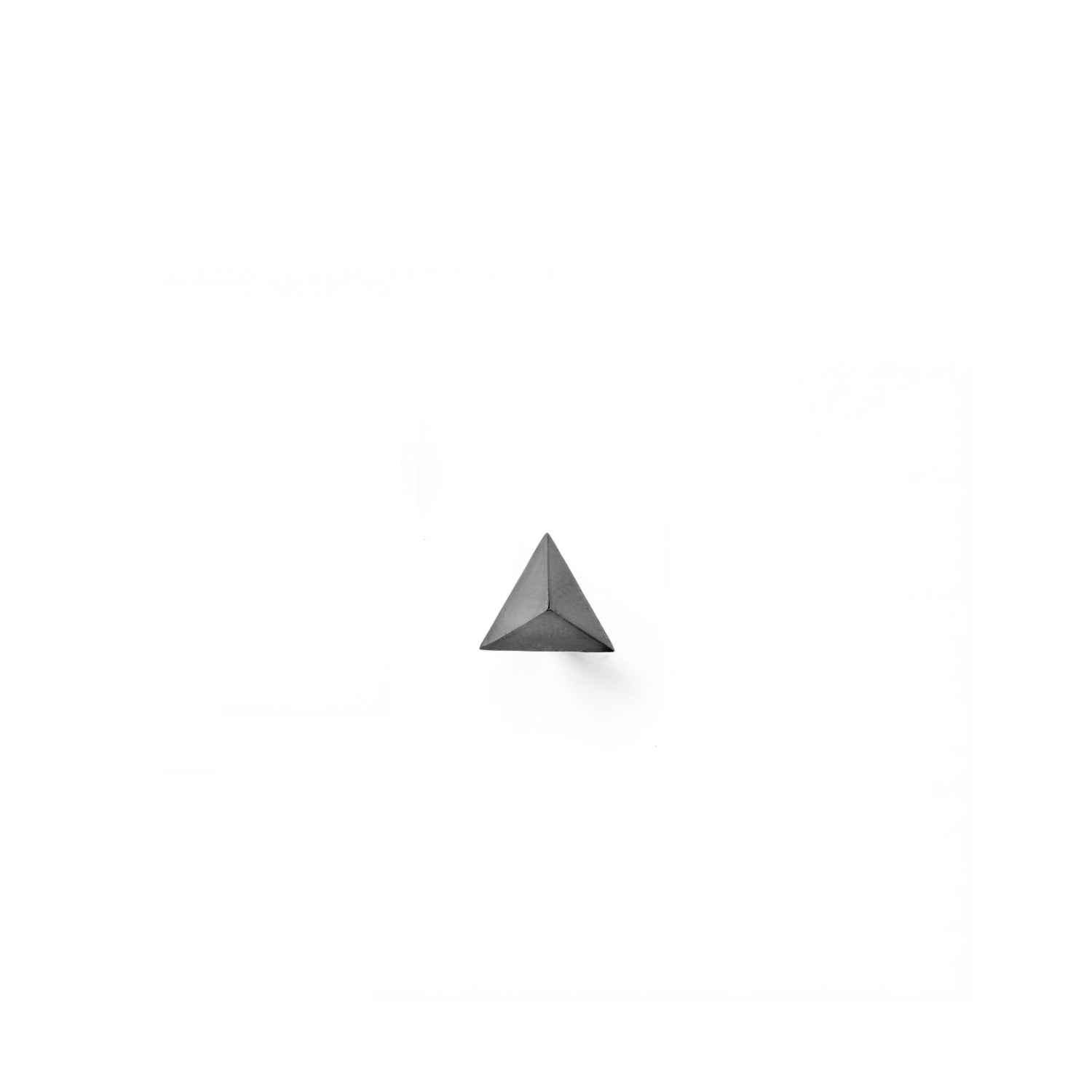 Single Tetrahedron Stud Earring - Black
