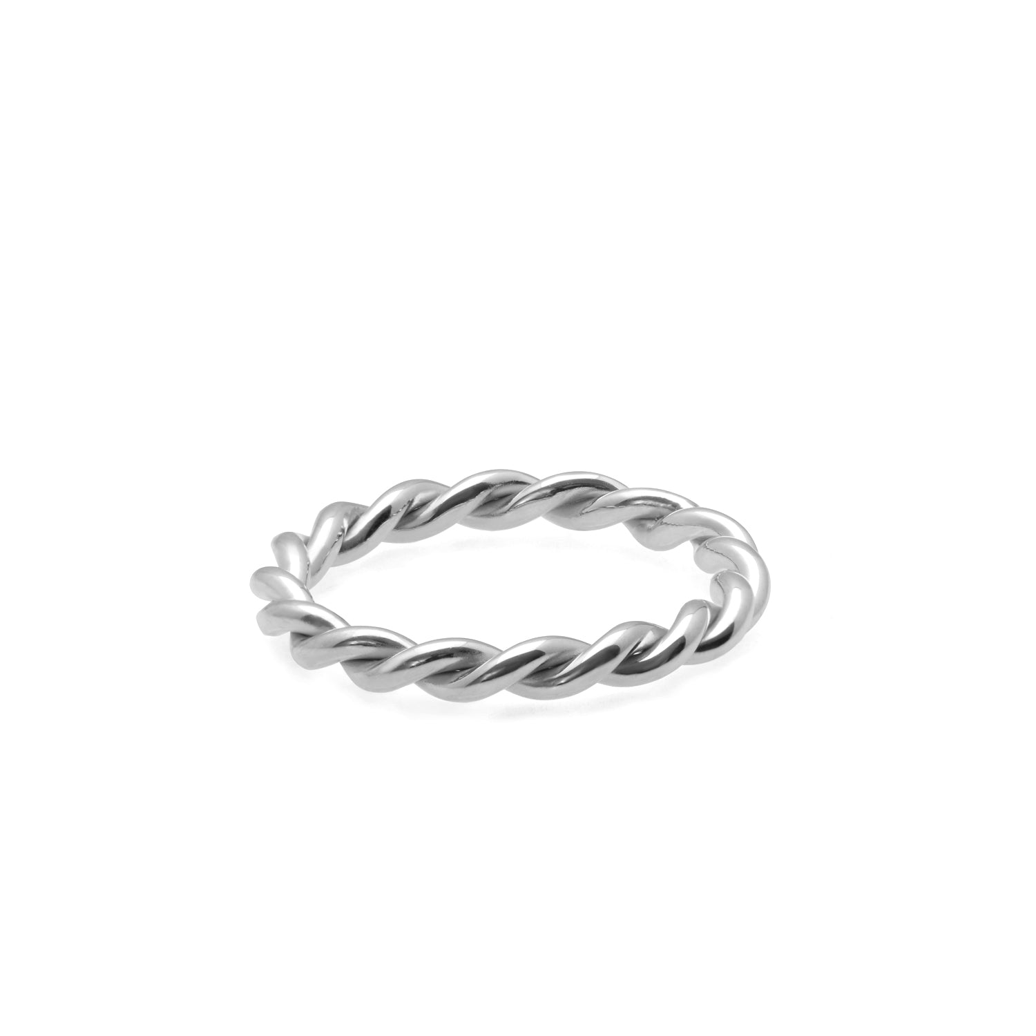 Chunky Twisted Ring - 9k White Gold