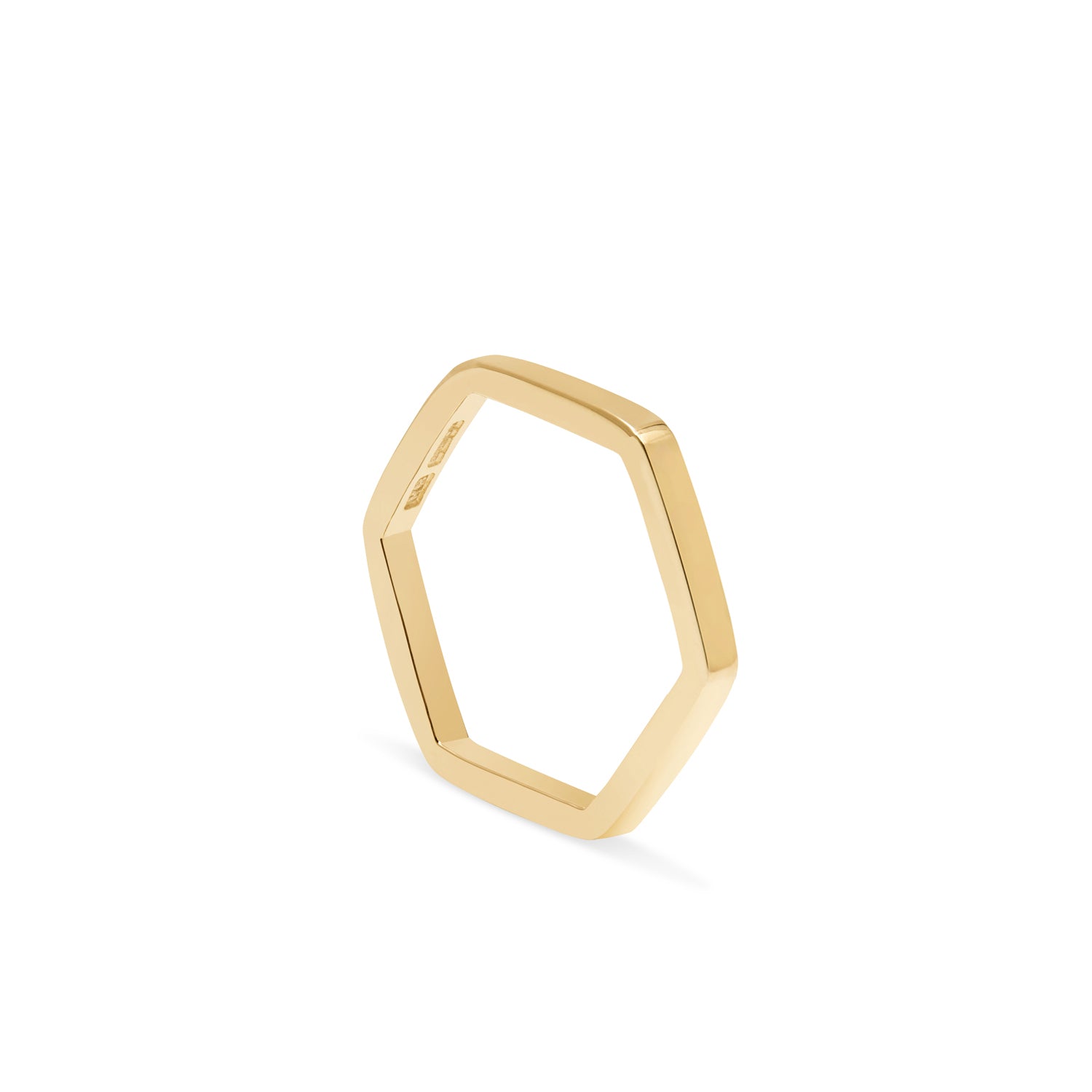 Hexagon Ring  - 18k Yellow Gold