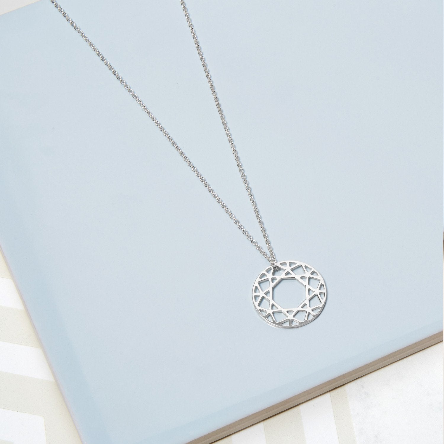 Small Brilliant Diamond Necklace - Silver - Myia Bonner Jewellery