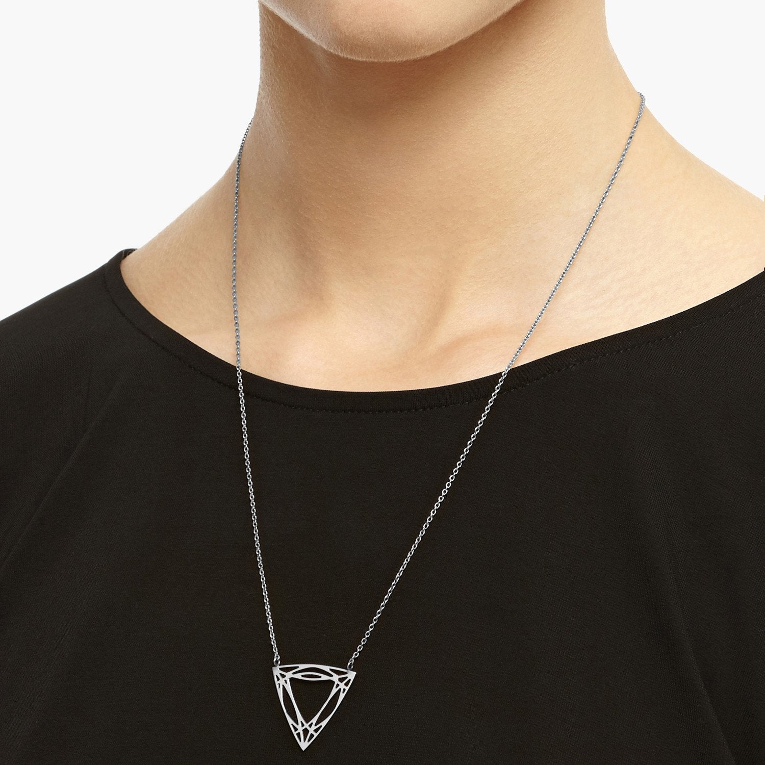Trillion Diamond Necklace - Silver - Myia Bonner Jewellery