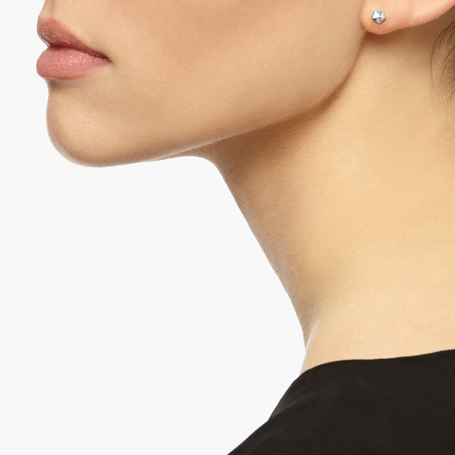 Icosahedron Stud Earrings - Silver - Myia Bonner Jewellery