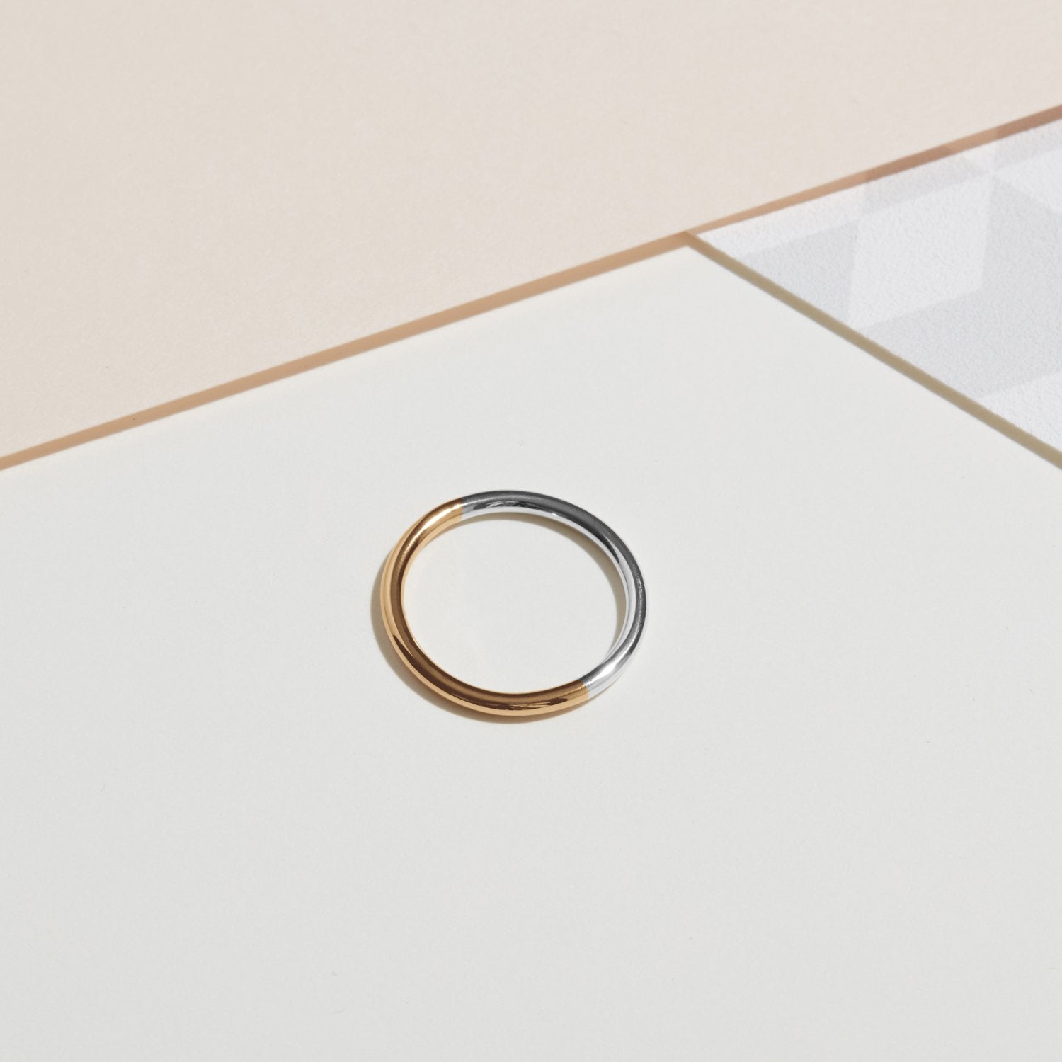 Two-tone Round Band - 9k Yellow Gold & Silver - Myia Bonner Jewellery