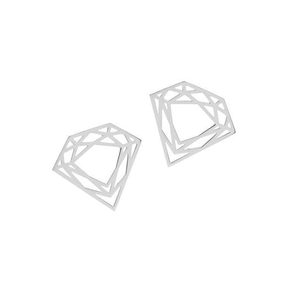 Classic Diamond Stud Earrings - Silver - Myia Bonner Jewellery
