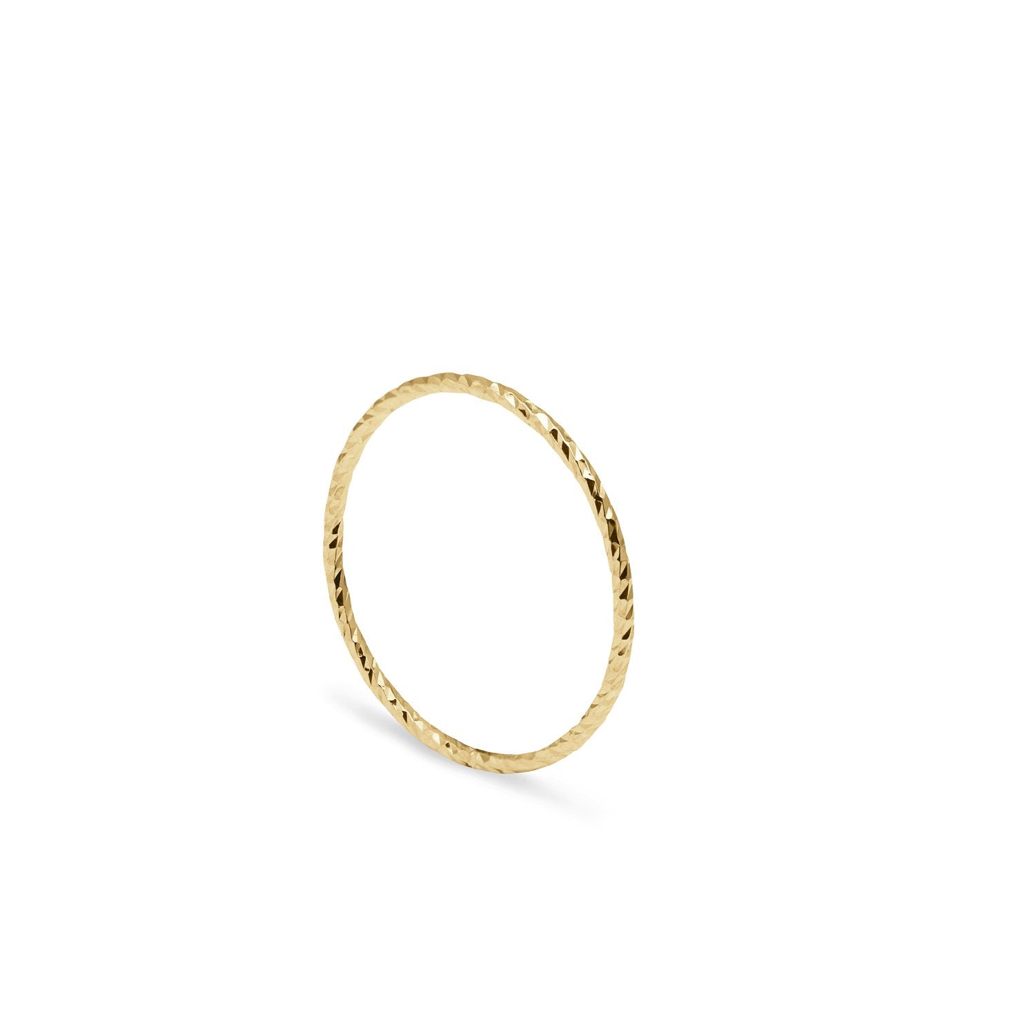 Ultra Skinny Diamond Stacking Ring - 9k Yellow Gold - Myia Bonner Jewellery