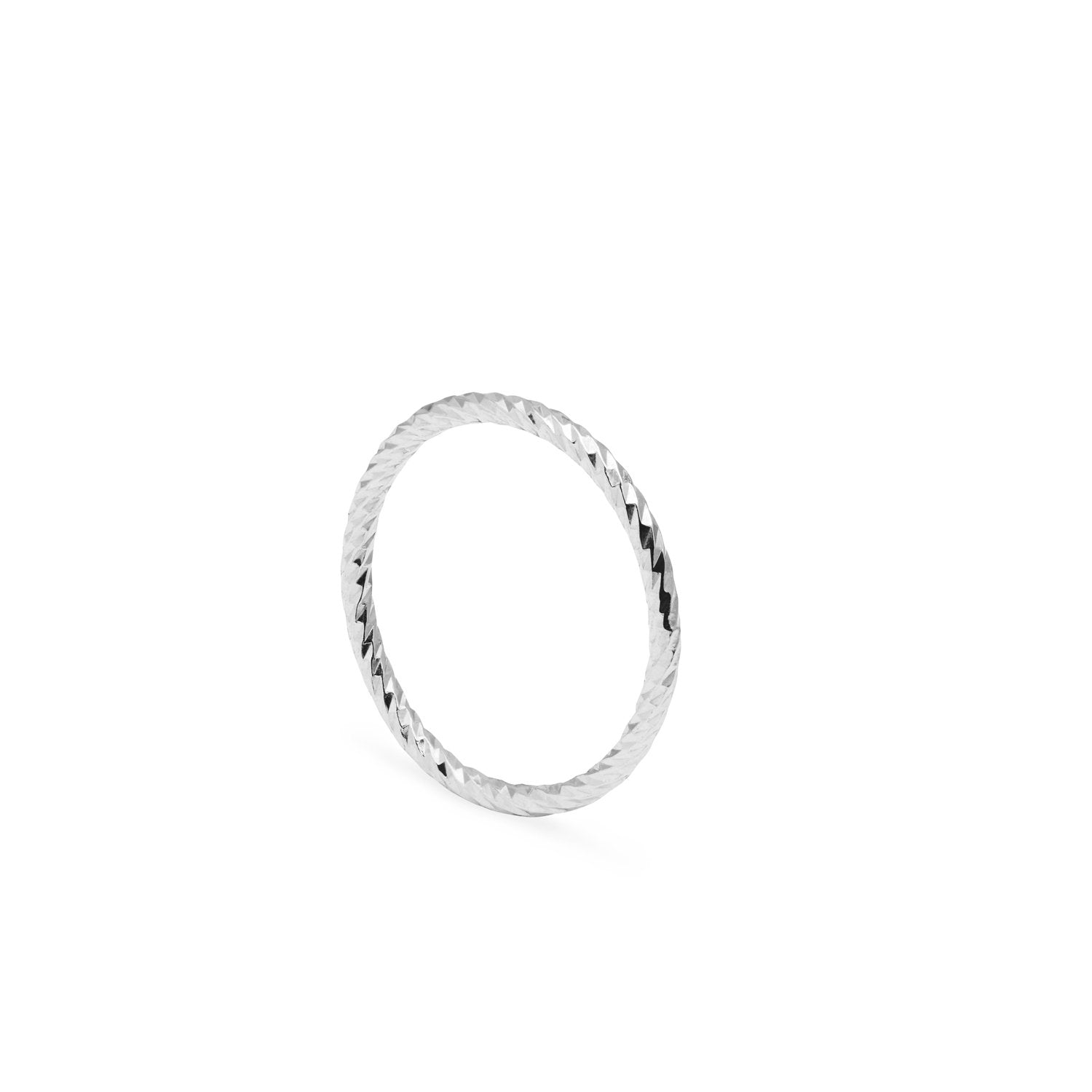 Faceted Diamond Ring - Silver - Myia Bonner Jewellery