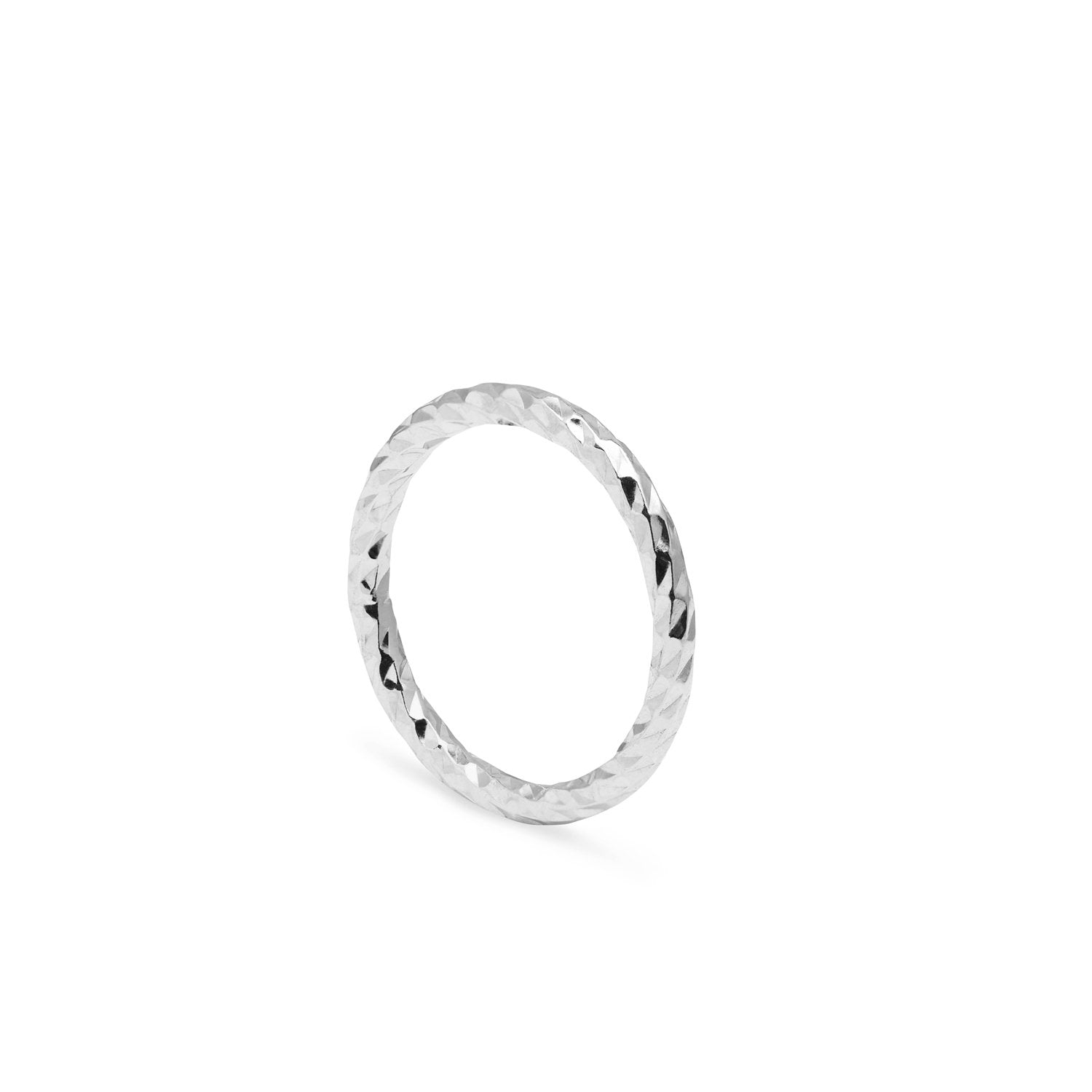 Faceted Diamond Band - Silver - Myia Bonner Jewellery