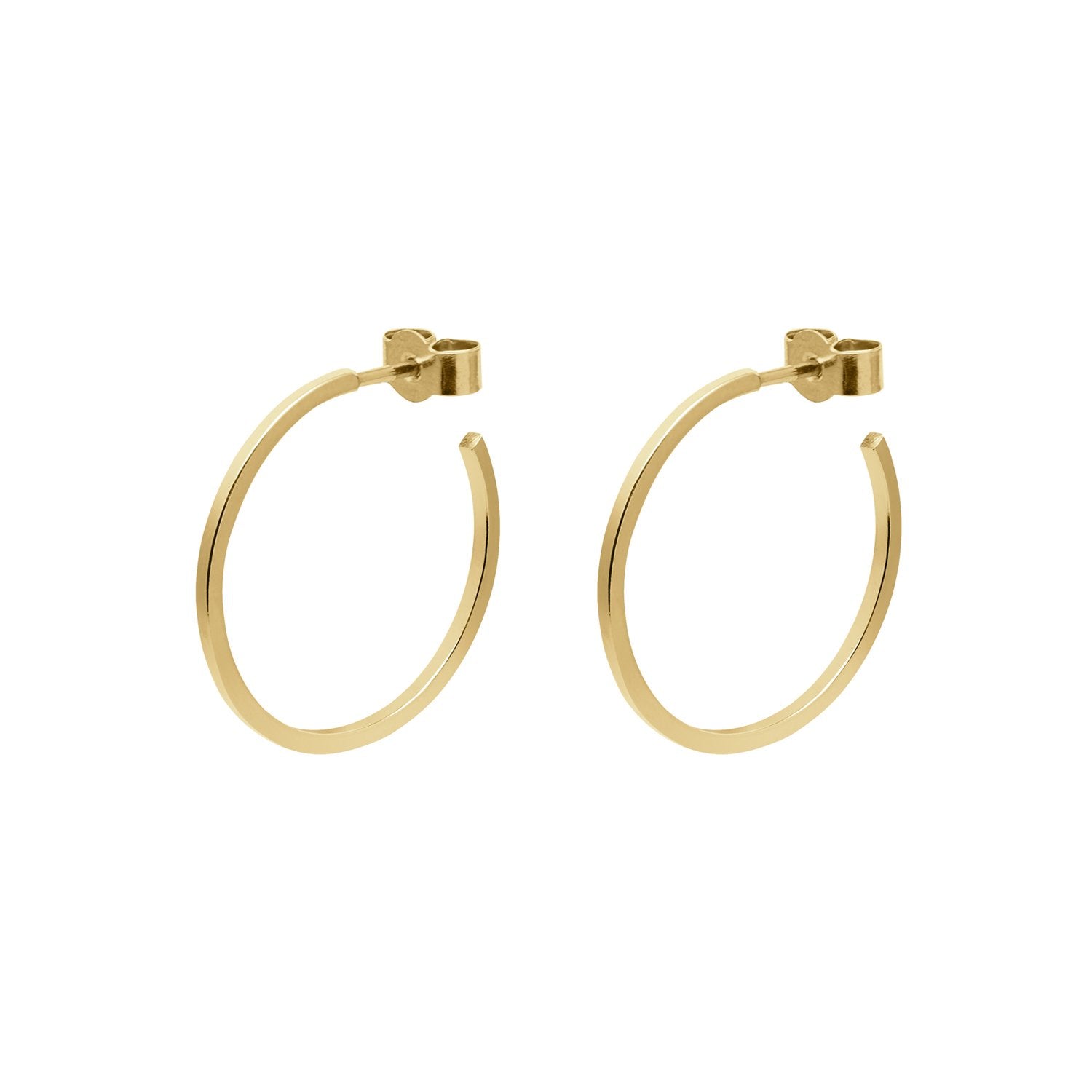 Medium Hoop Earrings - Gold - Myia Bonner Jewellery