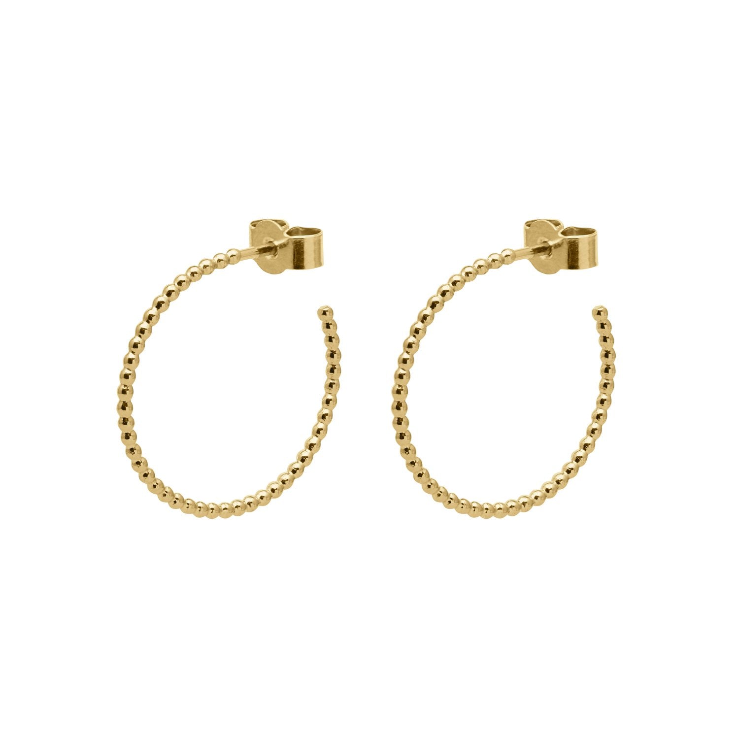 Medium Sphere Hoop Earrings - Gold - Myia Bonner Jewellery