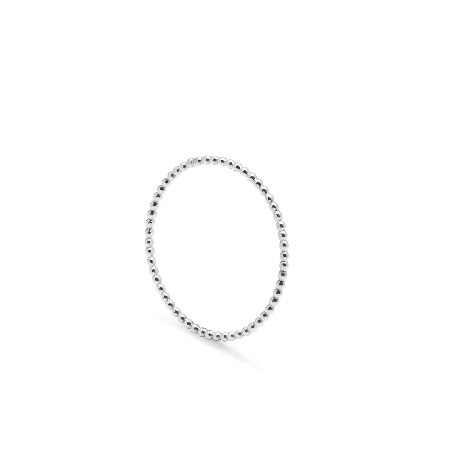 Ultra Skinny Sphere Stacking Ring - Silver - Myia Bonner Jewellery