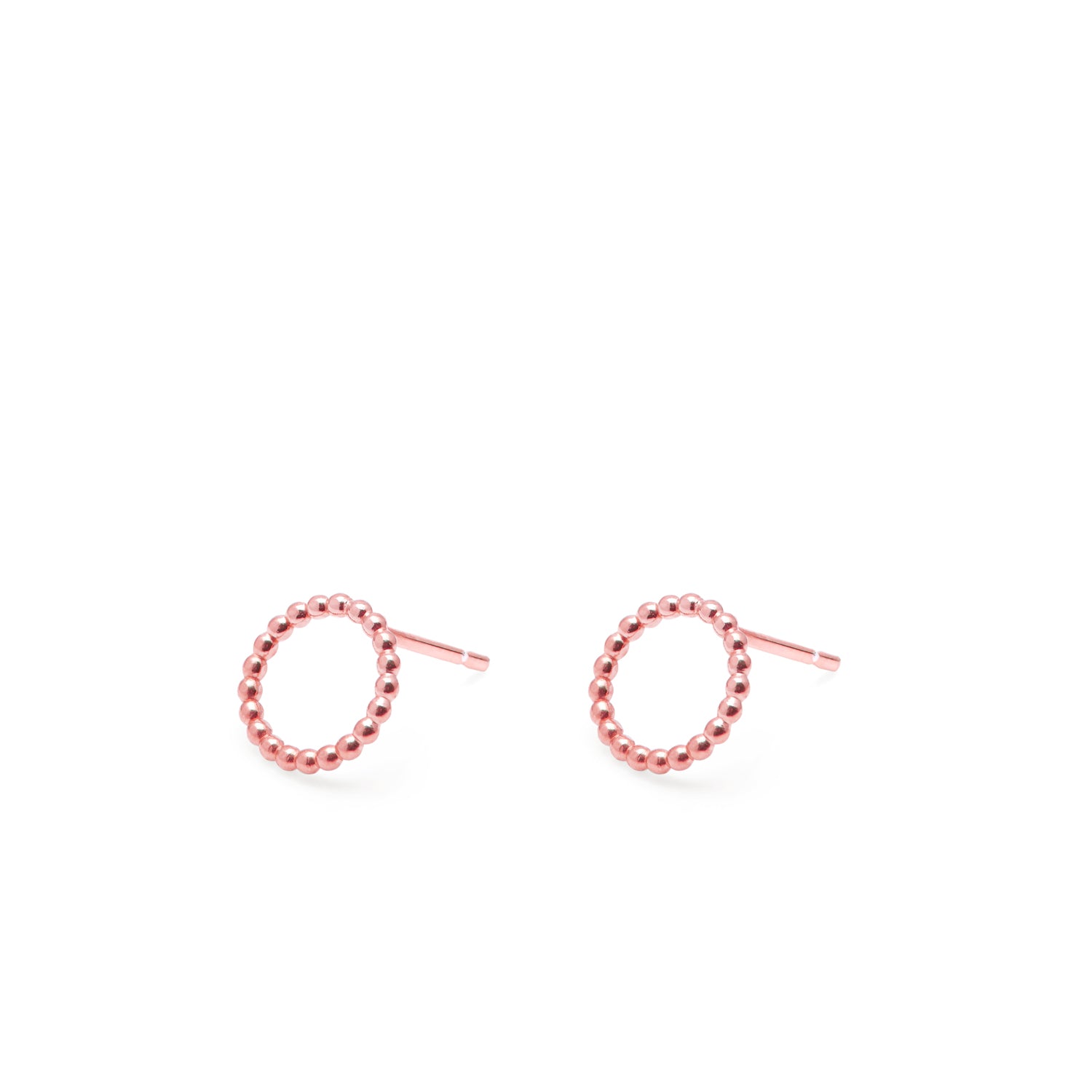 Circle Sphere Stud Earrings - Rose Gold - Myia Bonner Jewellery
