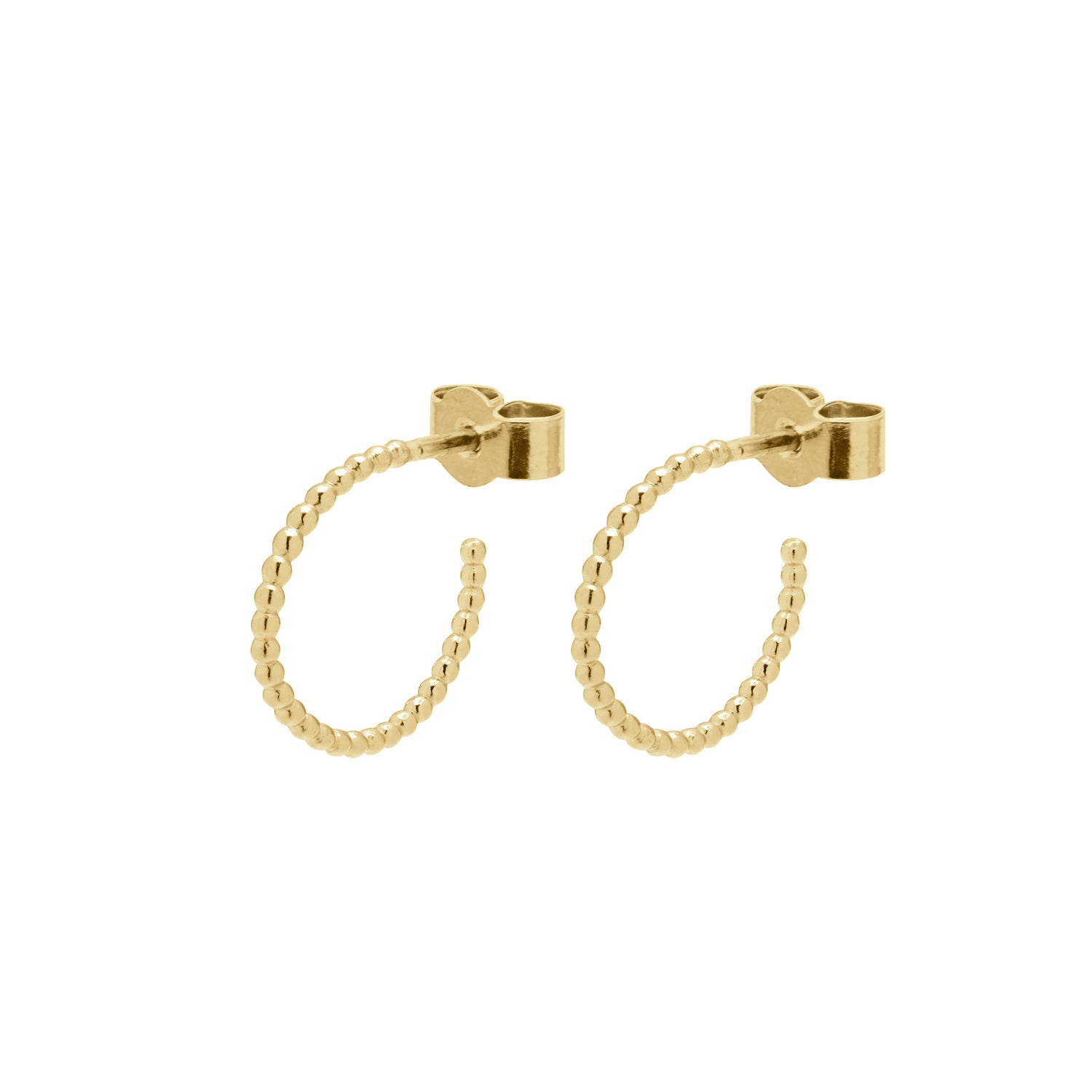 Mini Sphere Hoop Earrings - 9k Yellow Gold - Myia Bonner Jewellery