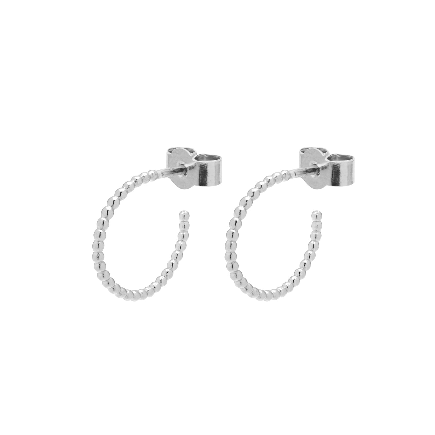 Mini Sphere Hoop Earrings - Silver - Myia Bonner Jewellery