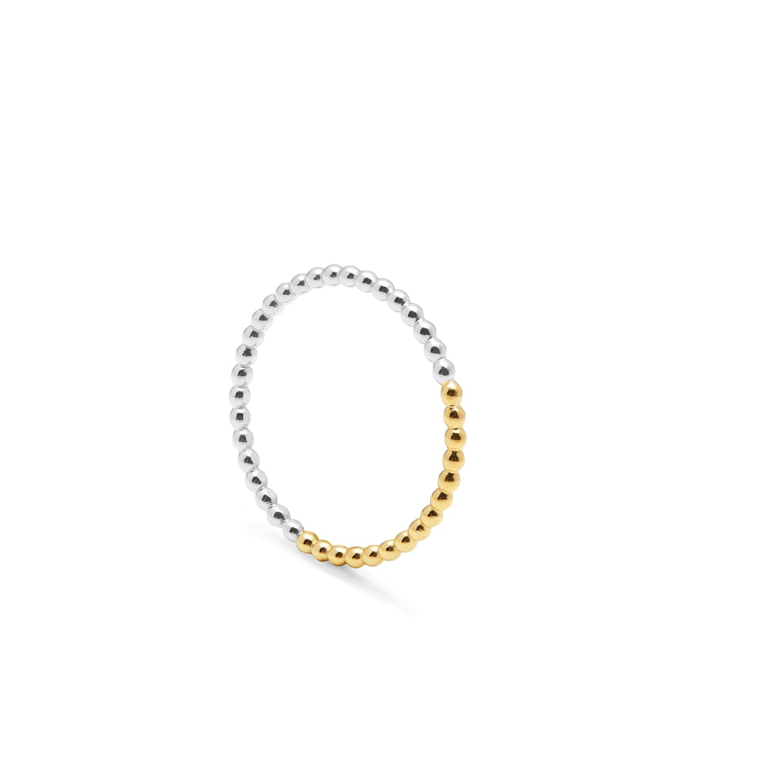 Golden Ratio Sphere Ring - 9k Yellow Gold & Silver
