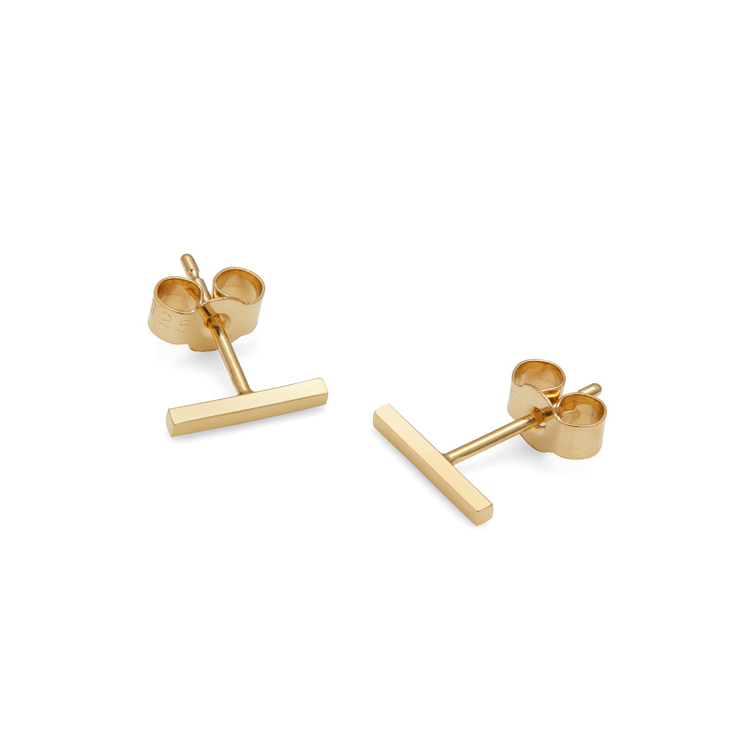 Bar Stud Earrings - Gold - Myia Bonner Jewellery
