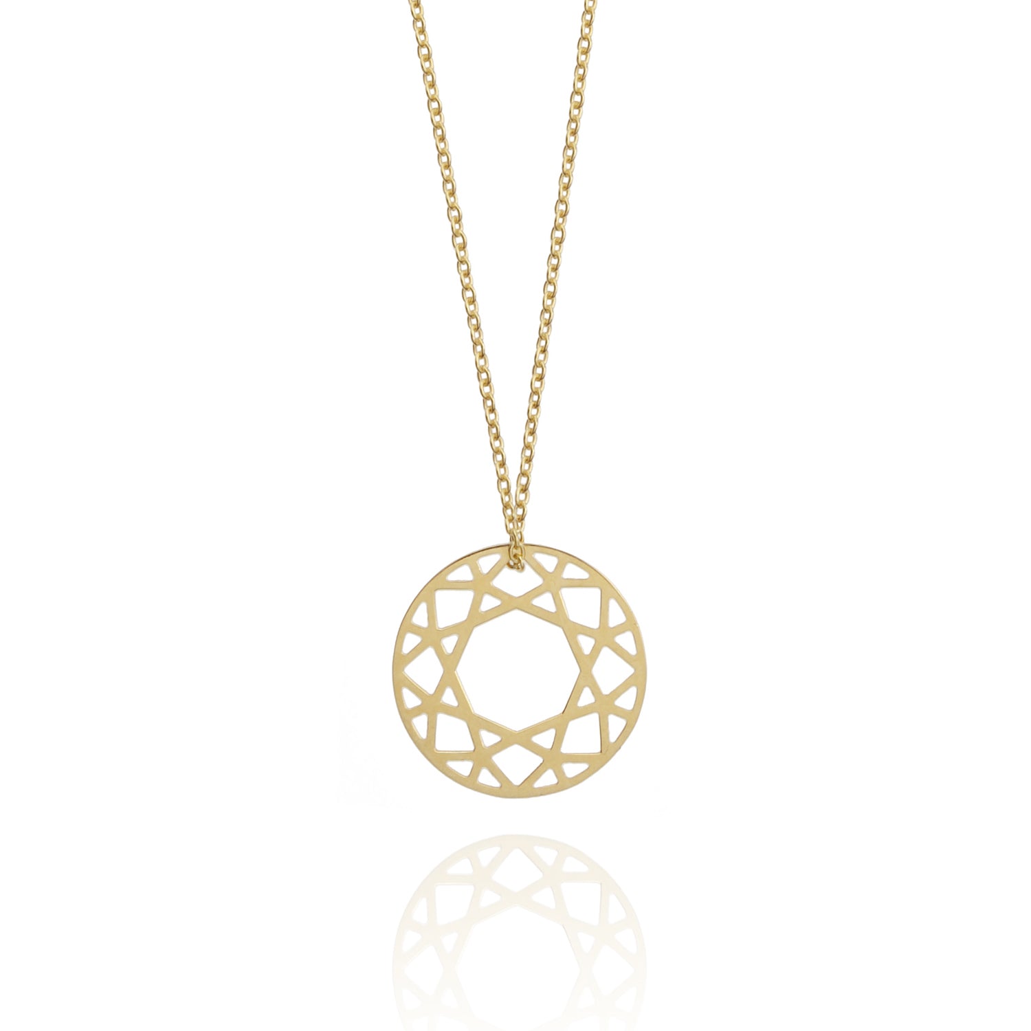 Small Brilliant Diamond Necklace - 9k Yellow Gold - Myia Bonner Jewellery