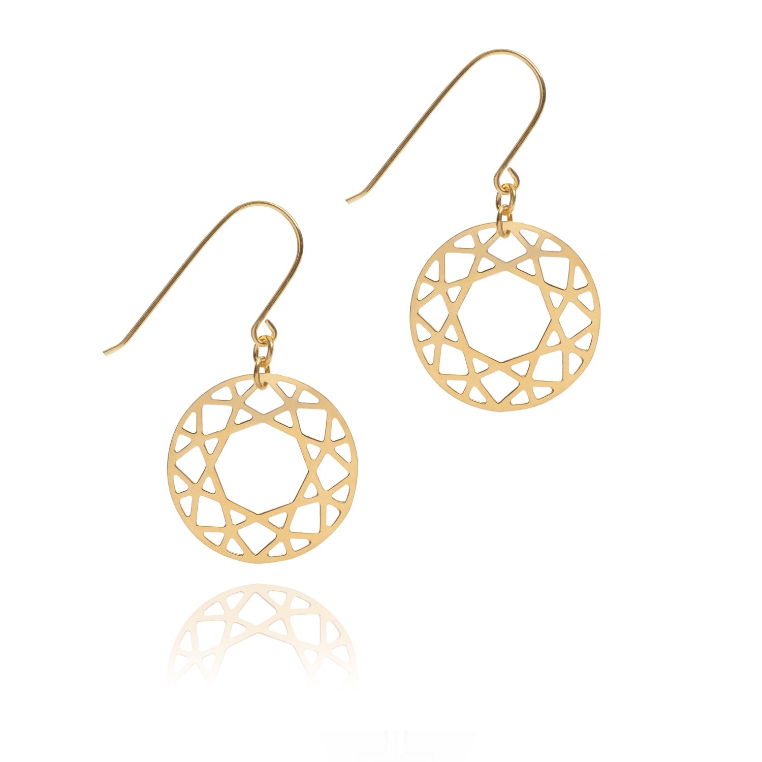 Brilliant Diamond Drop Earrings - Gold - Myia Bonner Jewellery