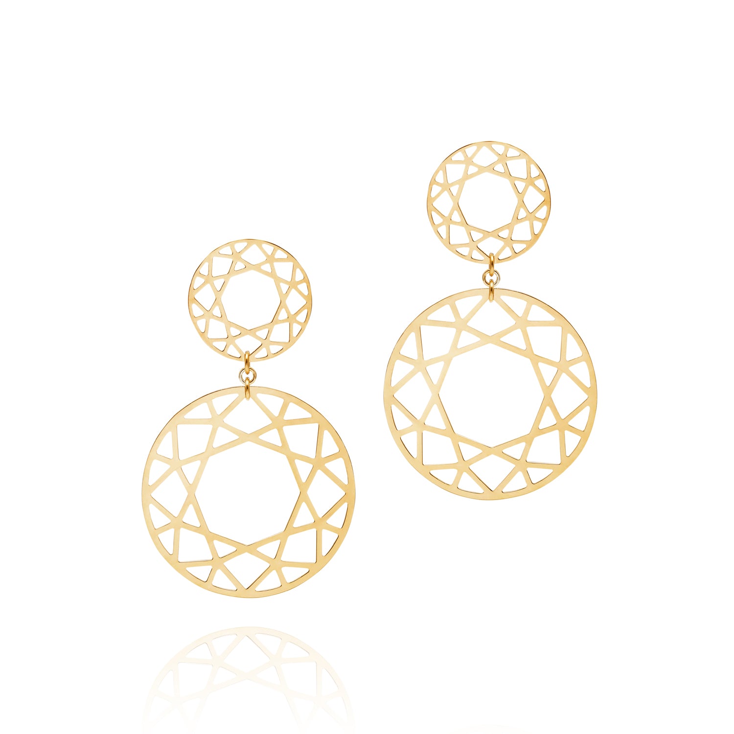 Double Drop Brilliant Diamond Earrings - Gold - Myia Bonner Jewellery