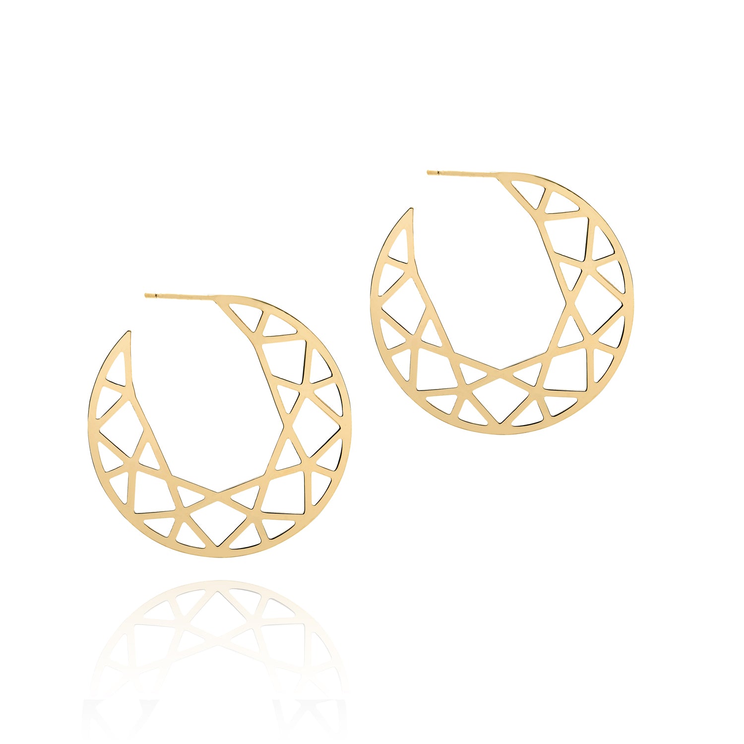 Brilliant Diamond Hoop Earrings - Gold - Myia Bonner Jewellery