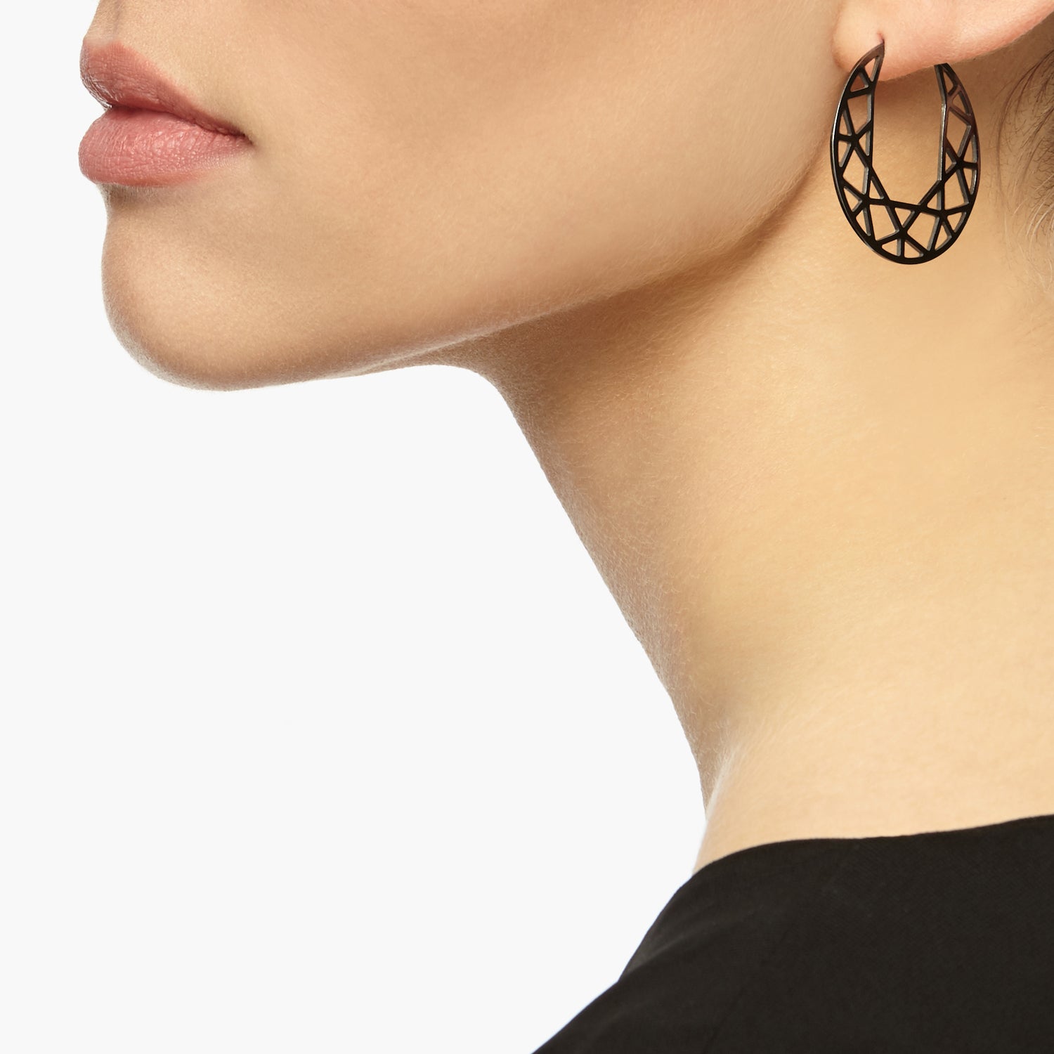 Brilliant Diamond Hoop Earrings - Black - Myia Bonner Jewellery