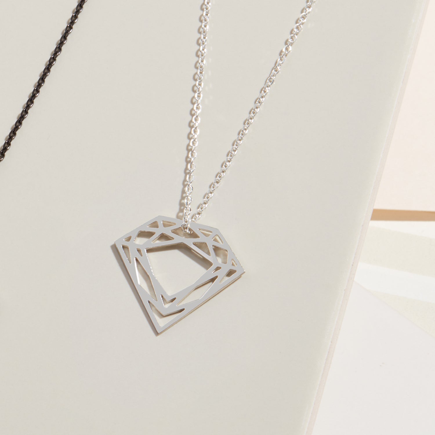 Classic Diamond Necklace - Silver