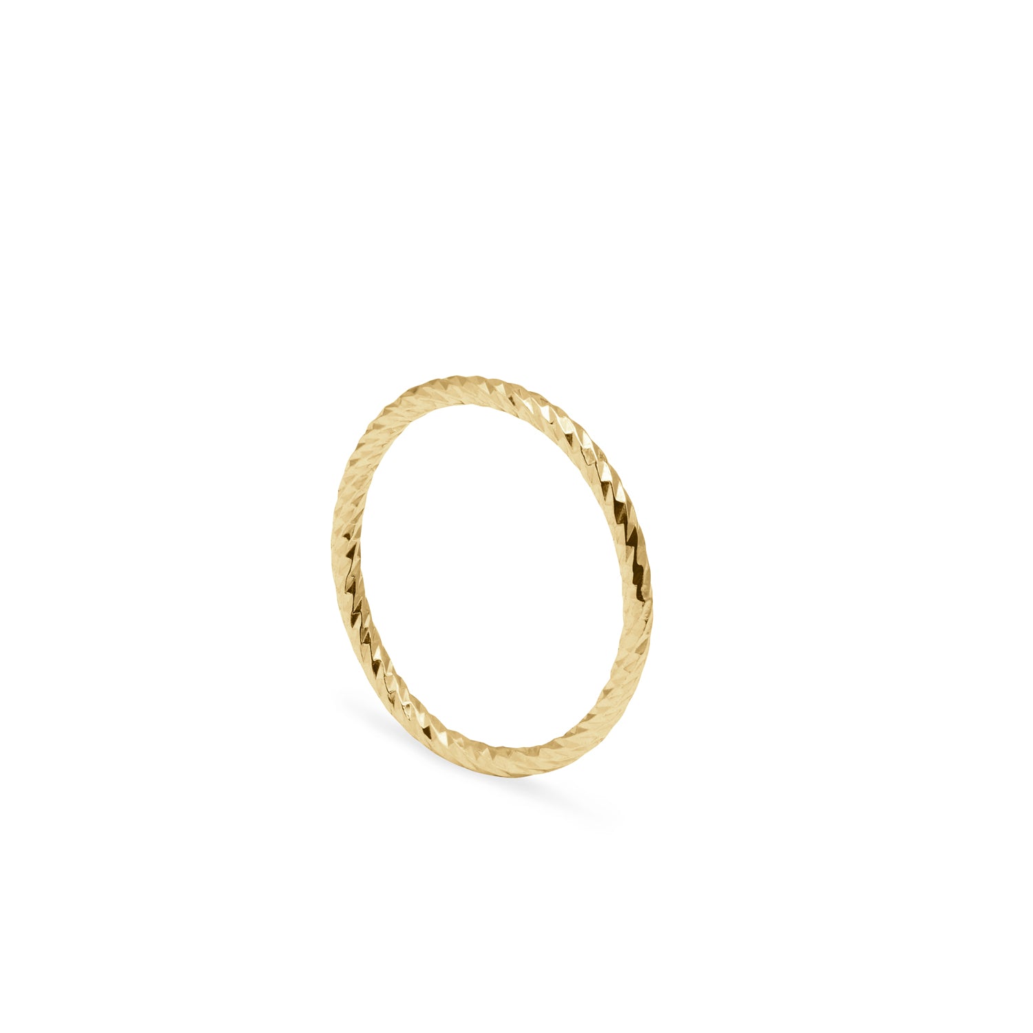 Faceted Diamond Ring - 9k Yellow Gold - Myia Bonner Jewellery
