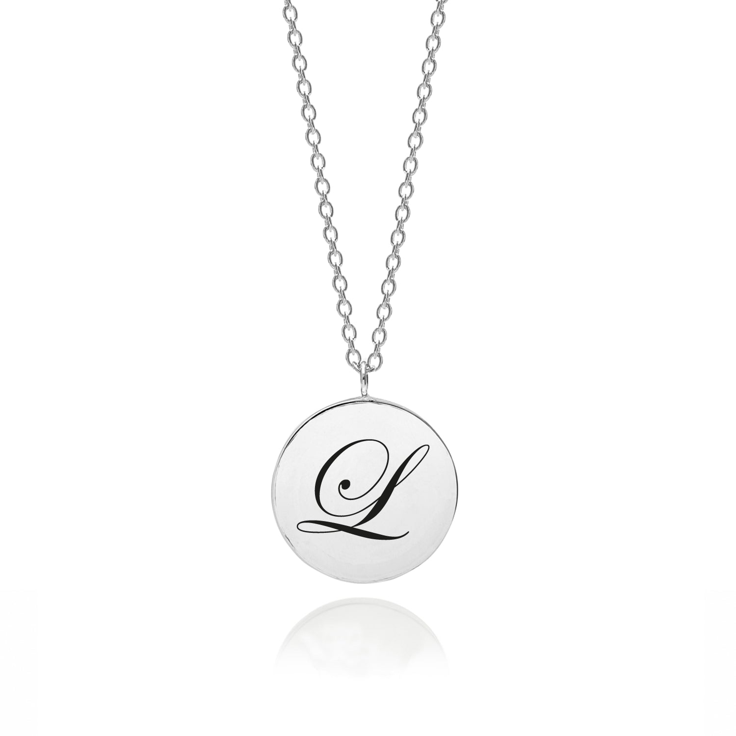Initial L Edwardian Pendant - Silver - Myia Bonner Jewellery