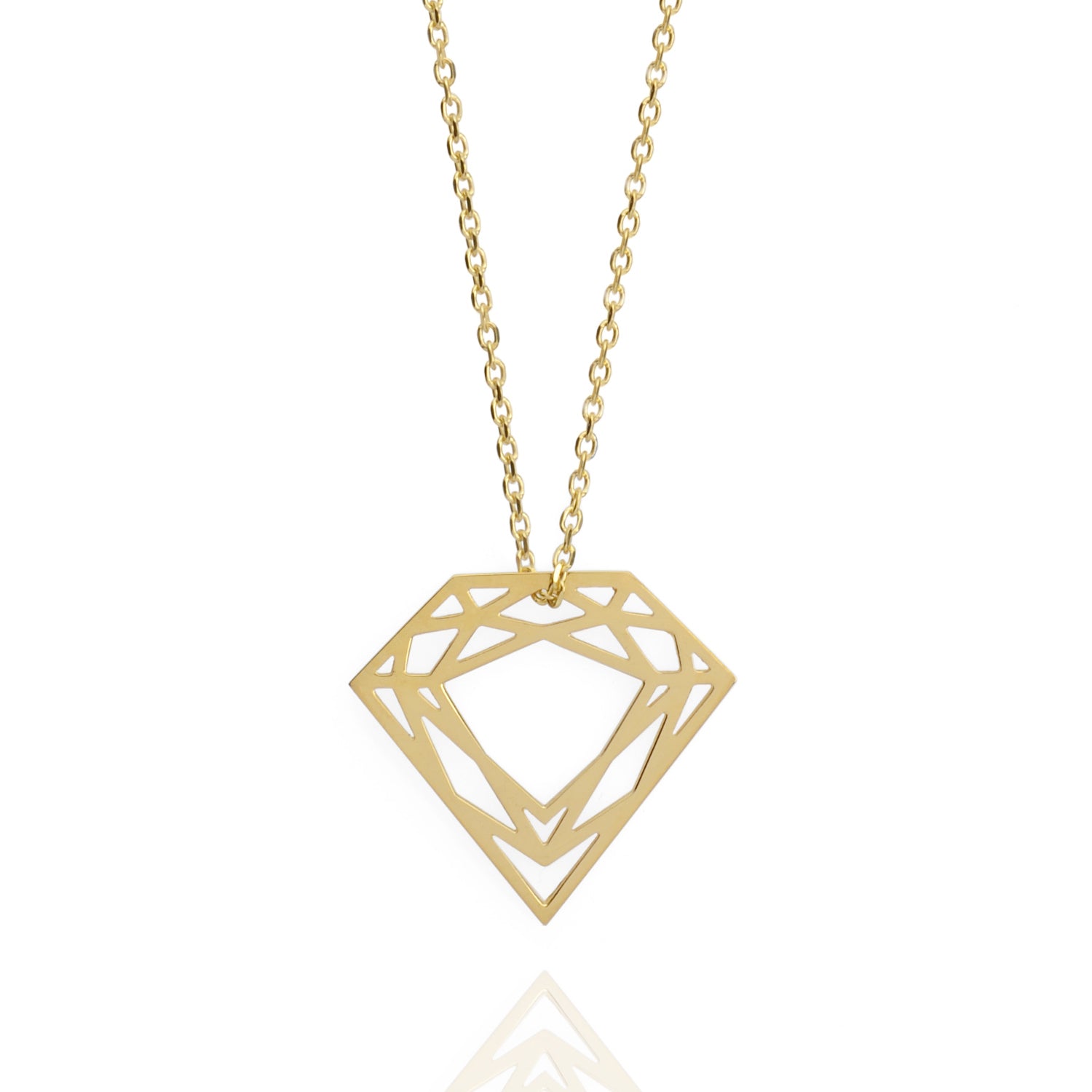 Classic Diamond Necklace - 9k Yellow Gold - Myia Bonner Jewellery