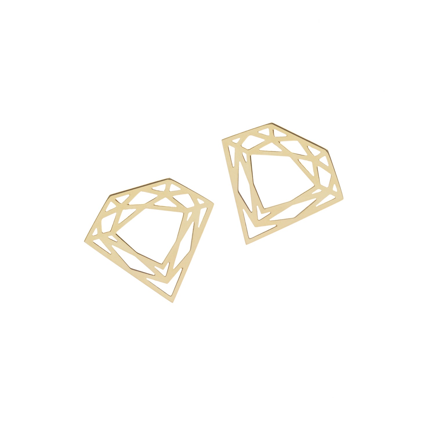 Classic Diamond Stud Earrings - Gold - Myia Bonner Jewellery