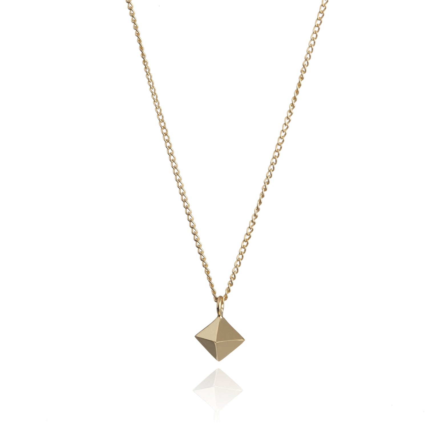 Mini Octahedron Necklace - Gold - Myia Bonner Jewellery